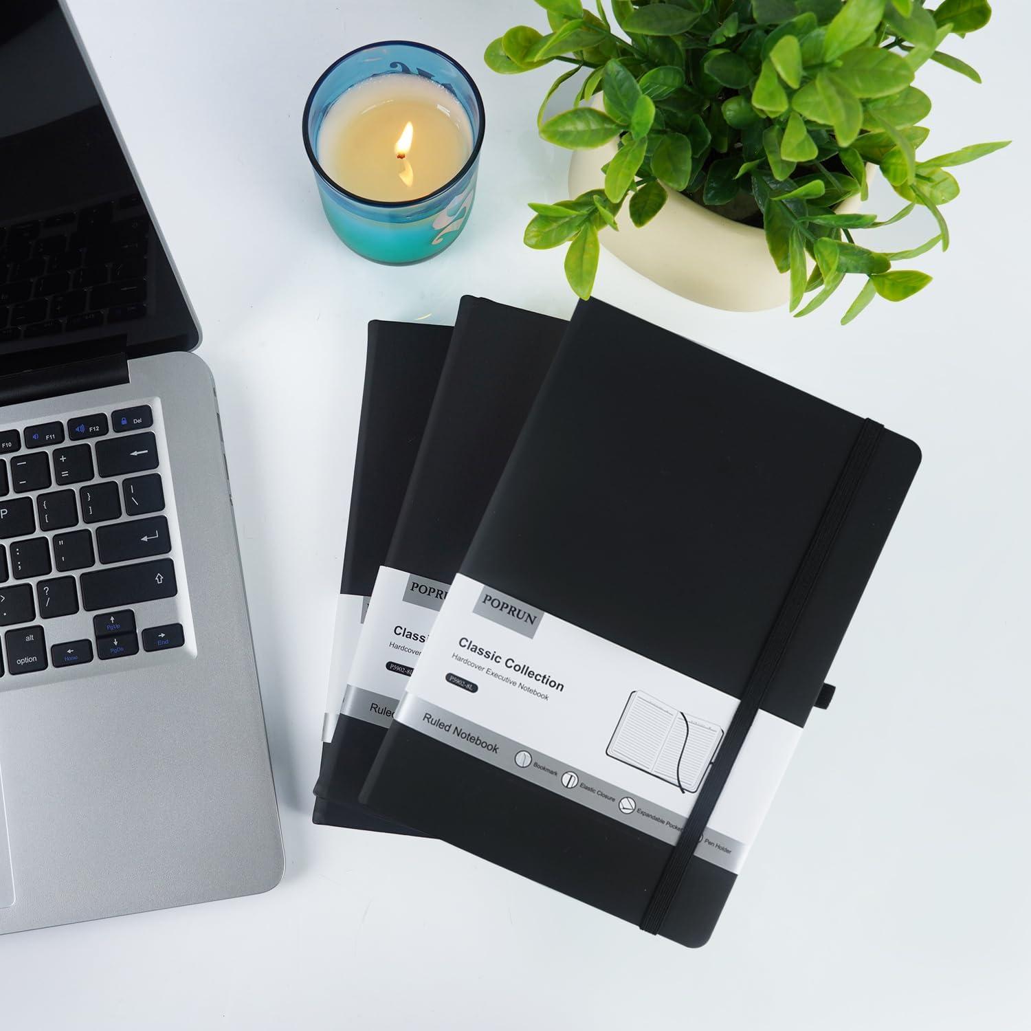 Cuadernos A5 POPRUN Tapa Dura Impermeable Paquete de 8