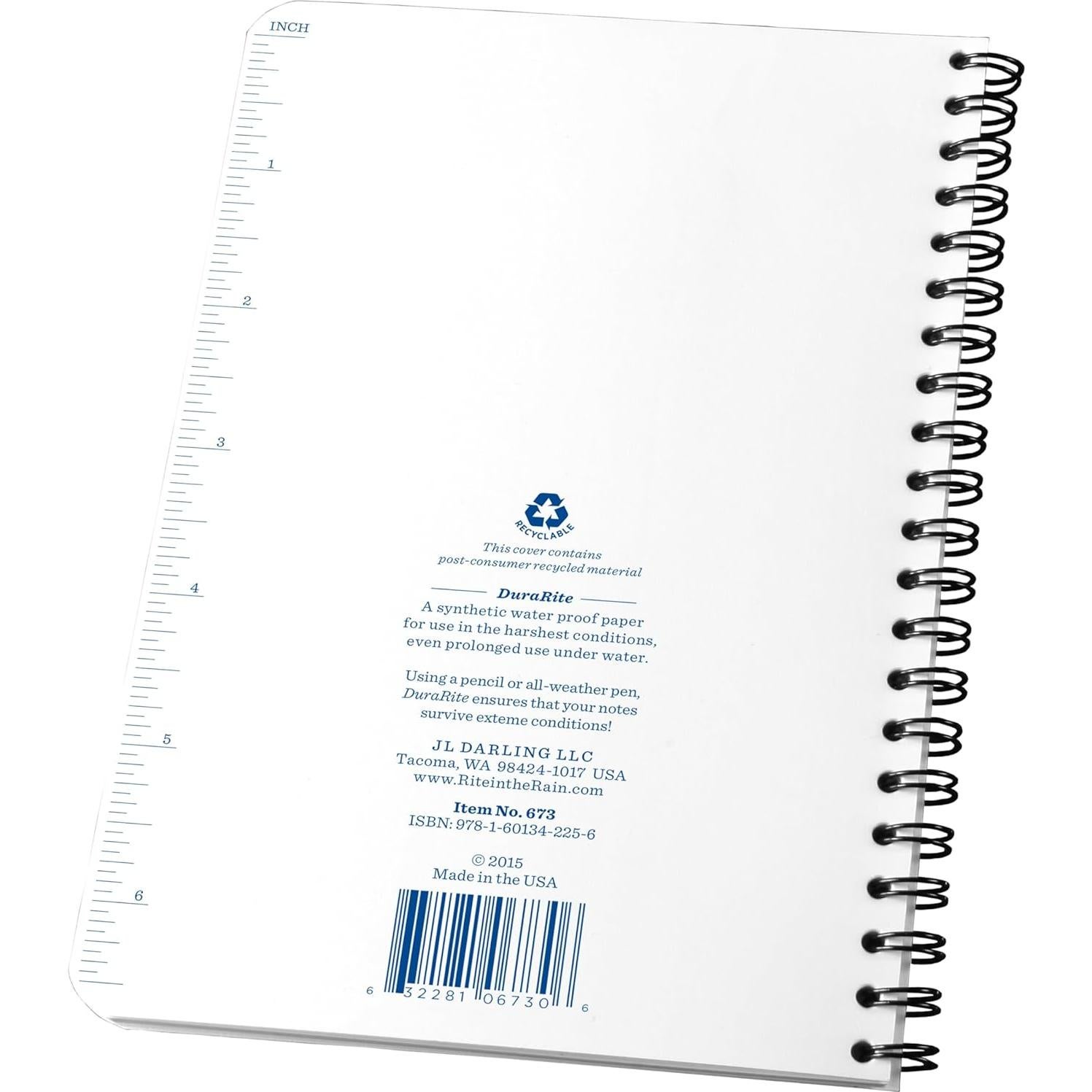 Cuaderno Impermeable Rite in the Rain DuraRite 11.75x17.78cm