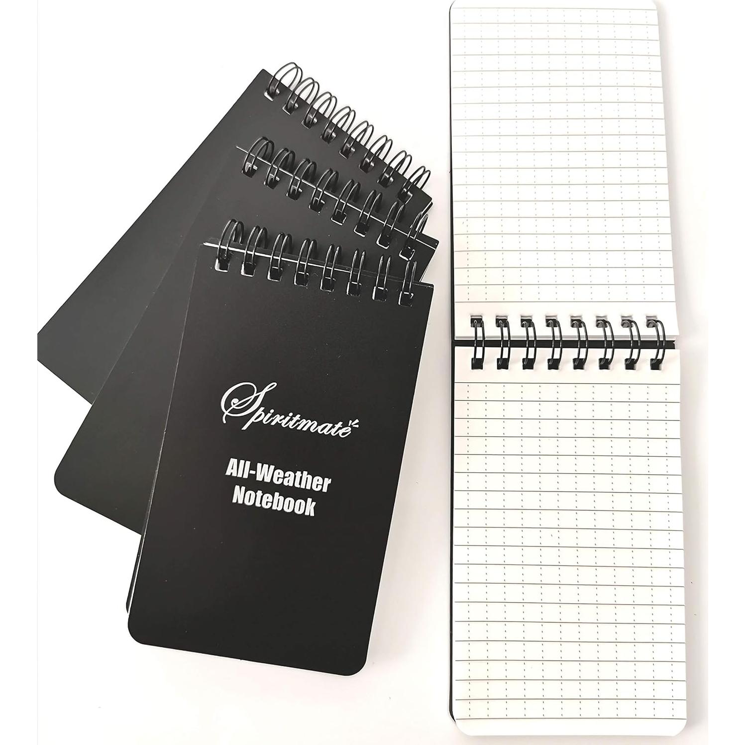 Cuadernos Espirales SPIRITMATE 3x5" Impermeables 8 Paquete