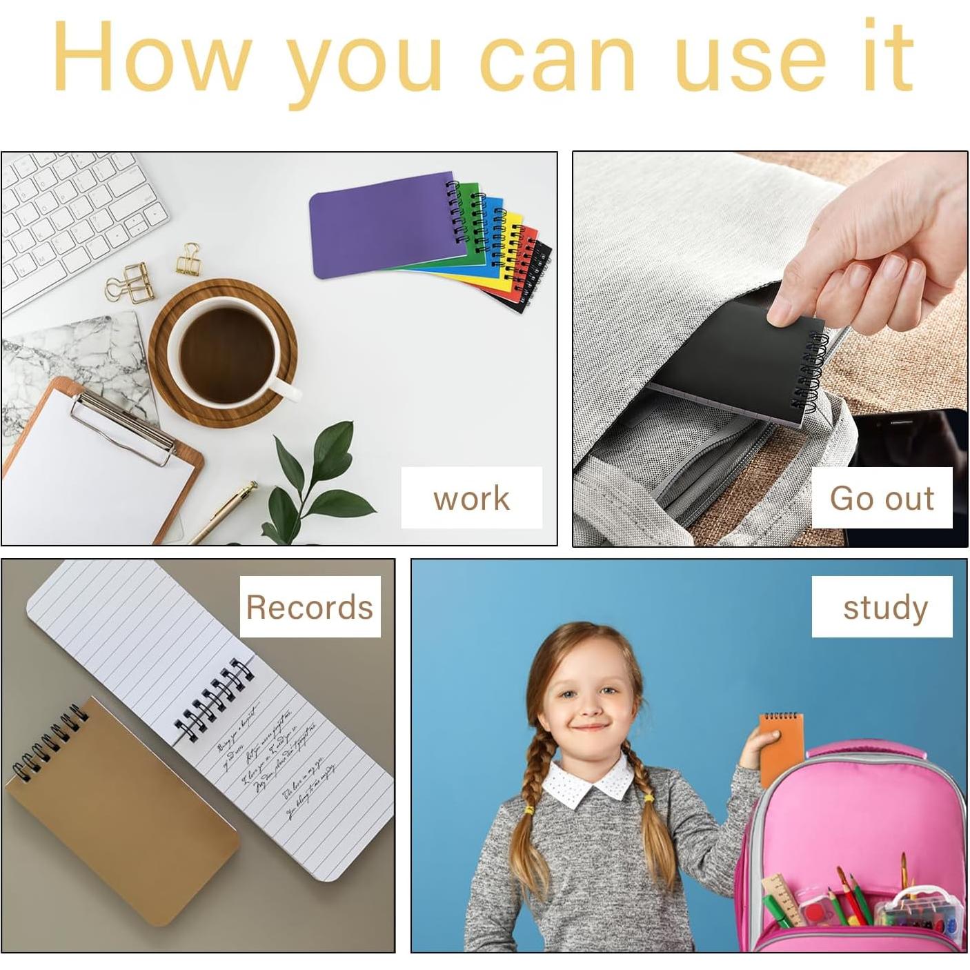 Paquete de 6 Cuadernos Espirales KTOJOY 3x5 Rayados