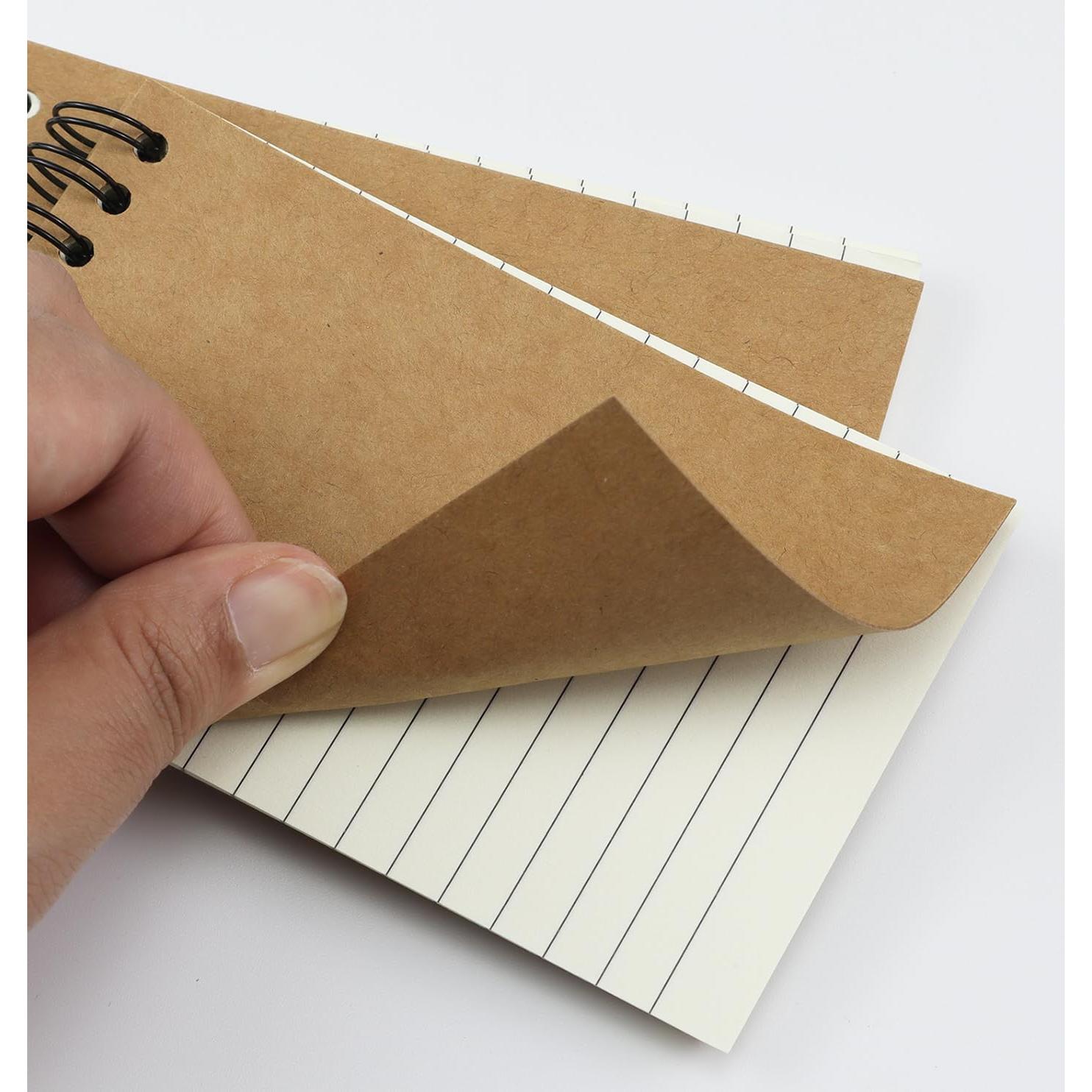 Paquete de 12 Cuadernos Espirales Aacehlh Kraft 3x5" Rayado