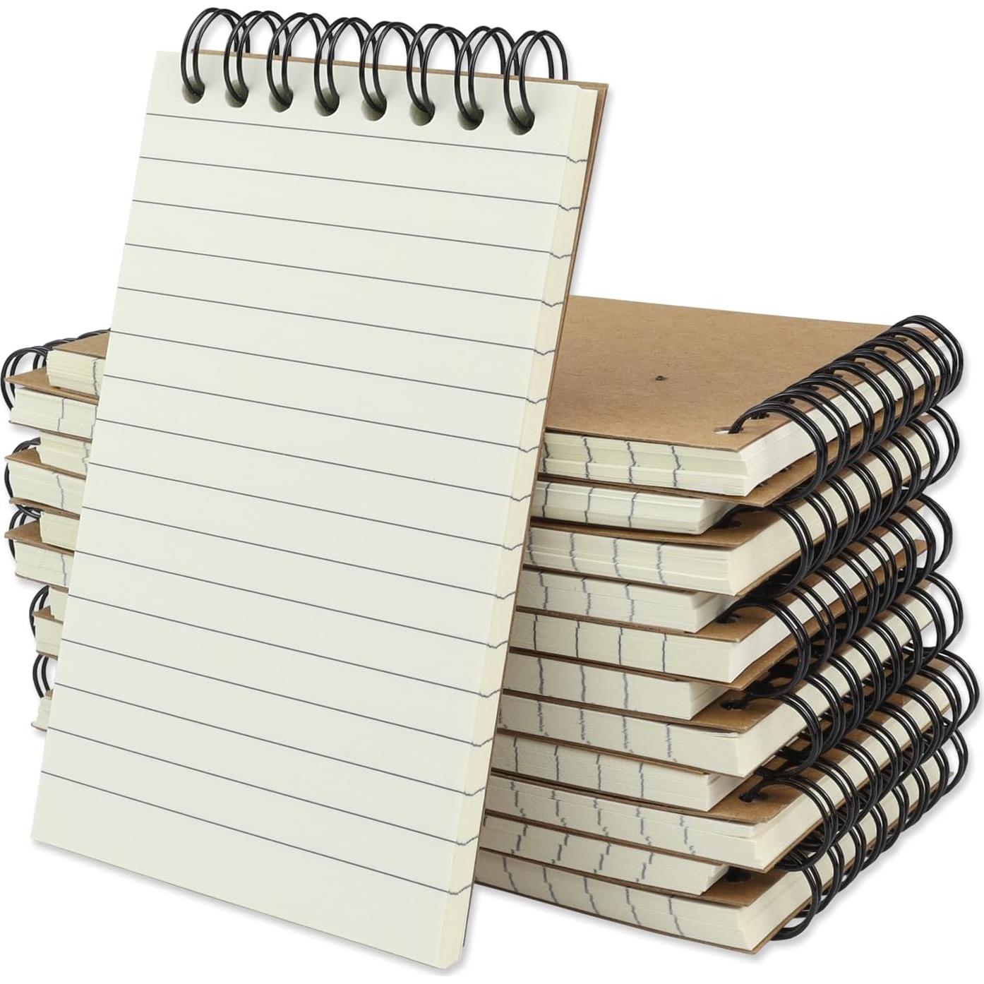 Paquete de 12 Cuadernos Espirales Aacehlh Kraft 3x5" Rayado