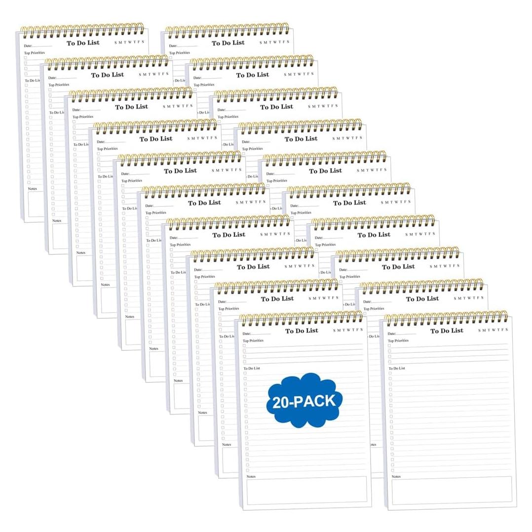 Bloc de Notas A5 Yaridar - Paquete de 20, 1000 Hojas