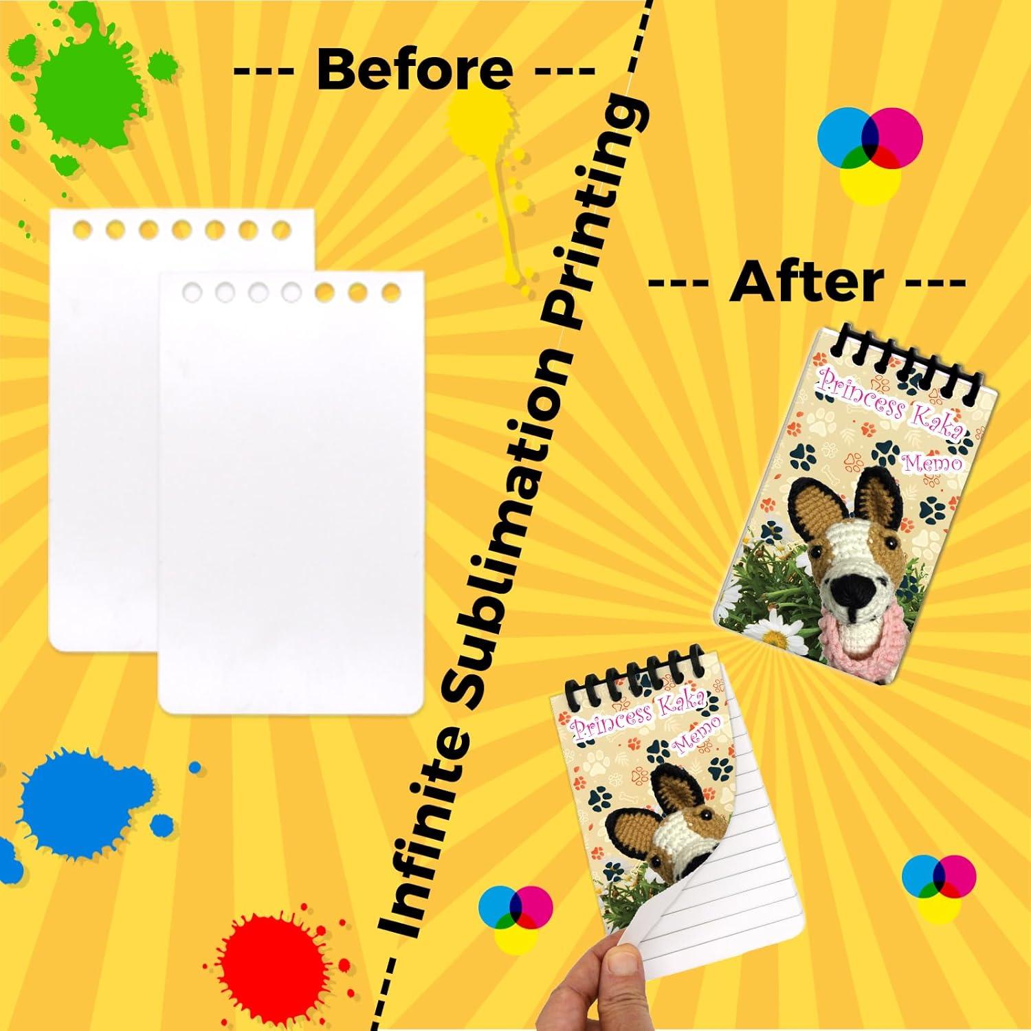 Paquete de 6 cuadernos impermeables InfiniteSub 3x5 cm personalizables