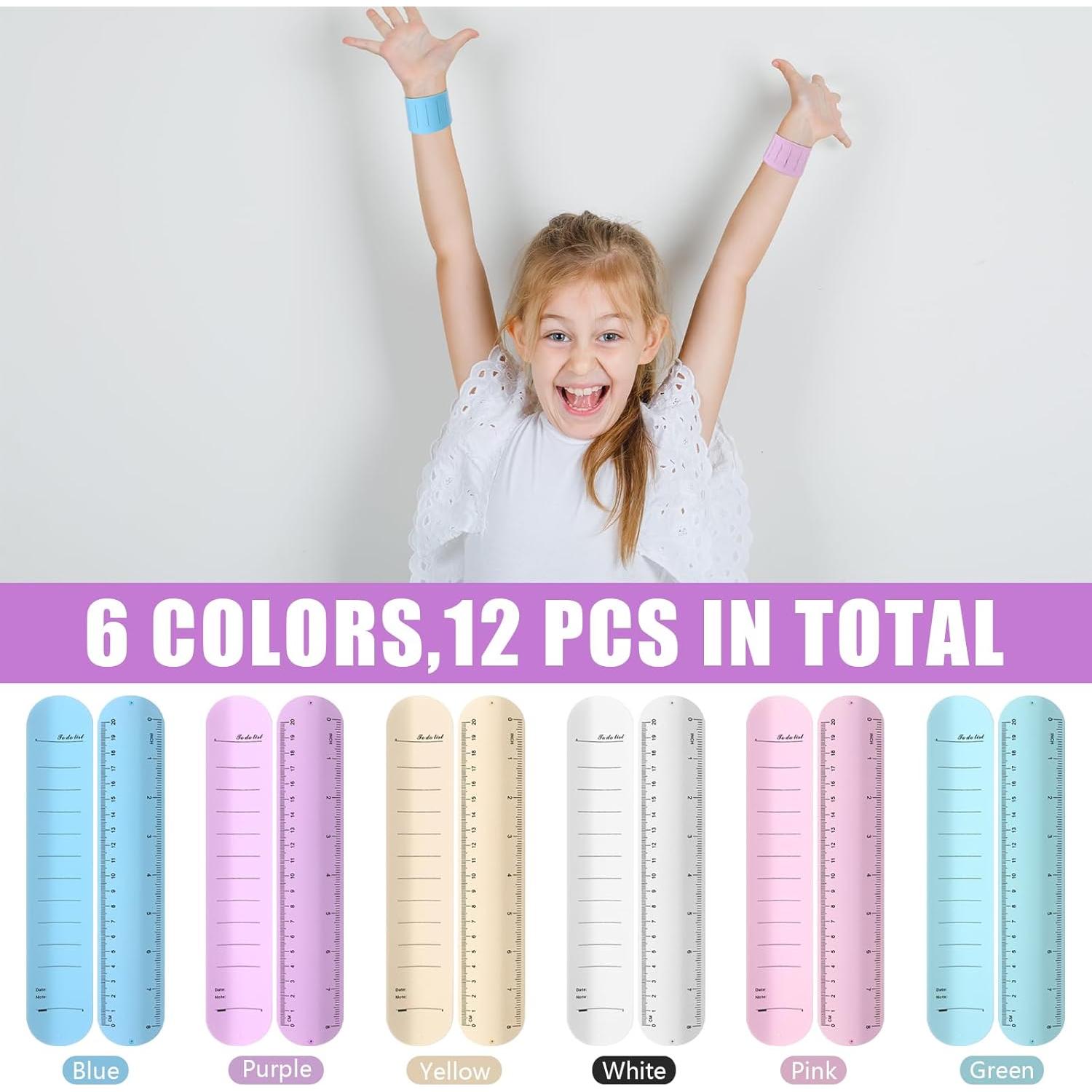 30 Pulseras de Silicona Reutilizables para Recordatorios 23.5 cm