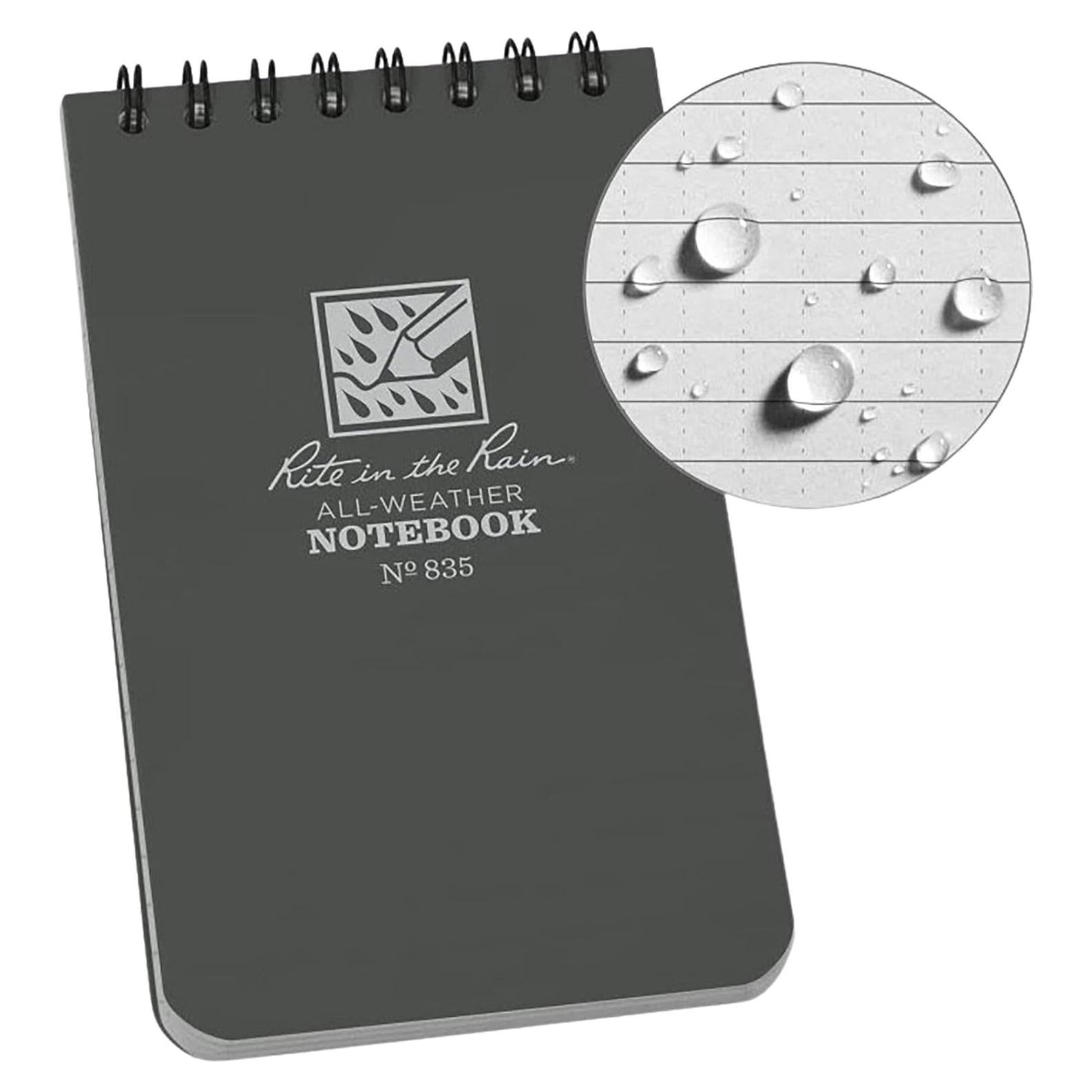 Cuaderno Espiral Impermeable Rite in the Rain 3x5 Gris