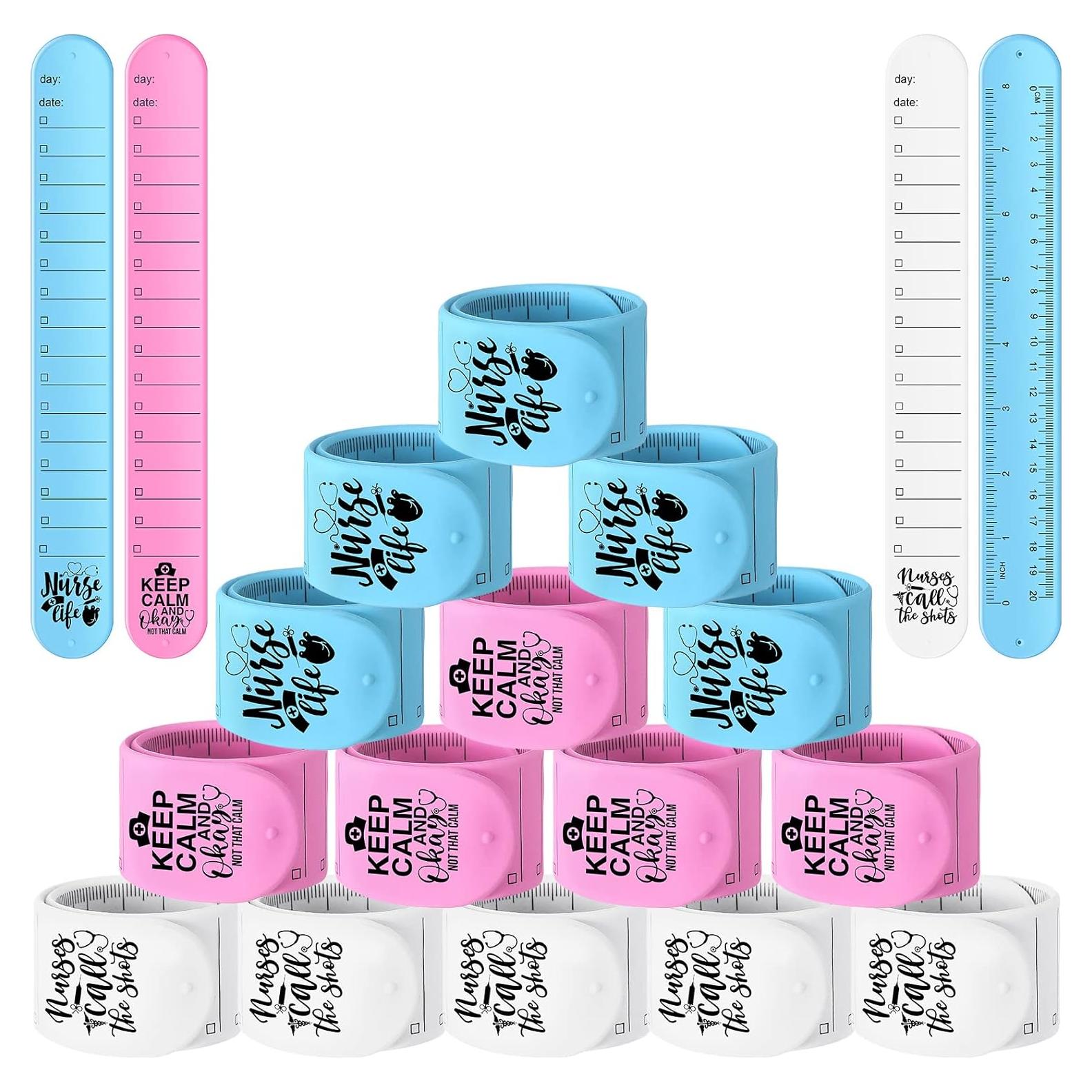 Pulseras de Silicona Sureio para Enfermeras - 15 Pcs Borrables