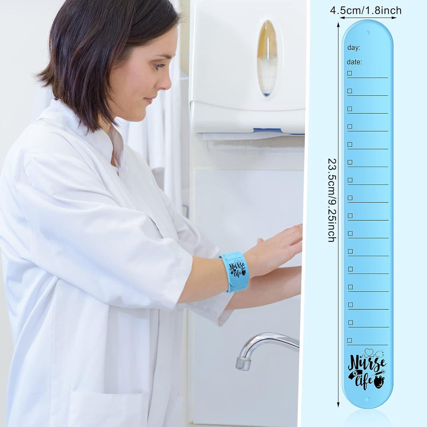 Pulseras de Silicona Sureio para Enfermeras - 15 Pcs Borrables