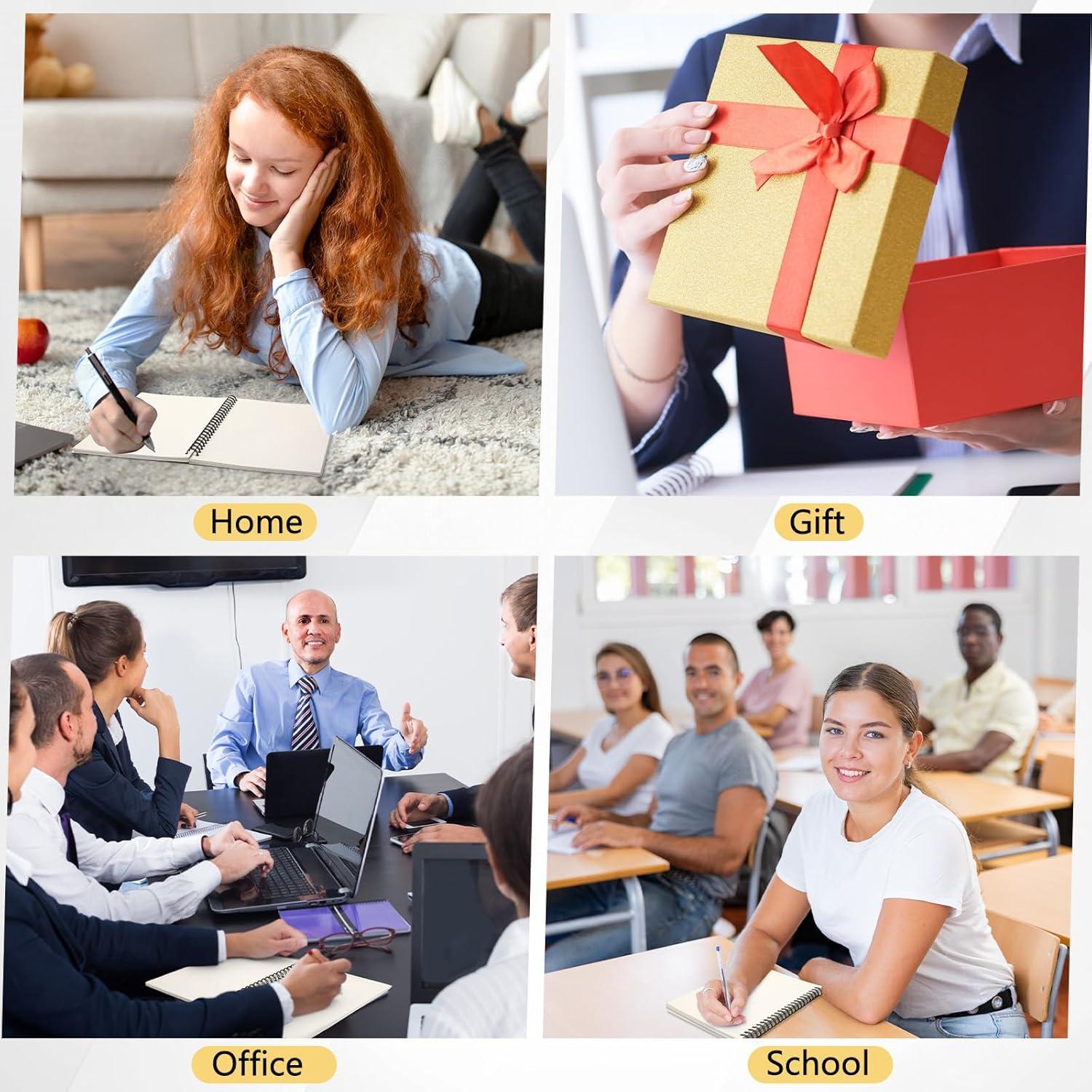 6 Cuadernos Espirales A5 Dunzoom Papel Punteado 160 Páginas