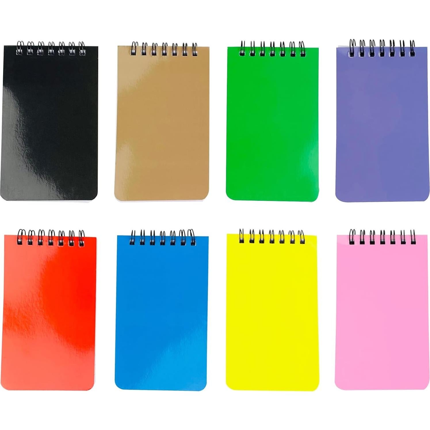 Paquete de 8 Cuadernos Espirales KTOJOY 7.62x12.7 cm Rayados