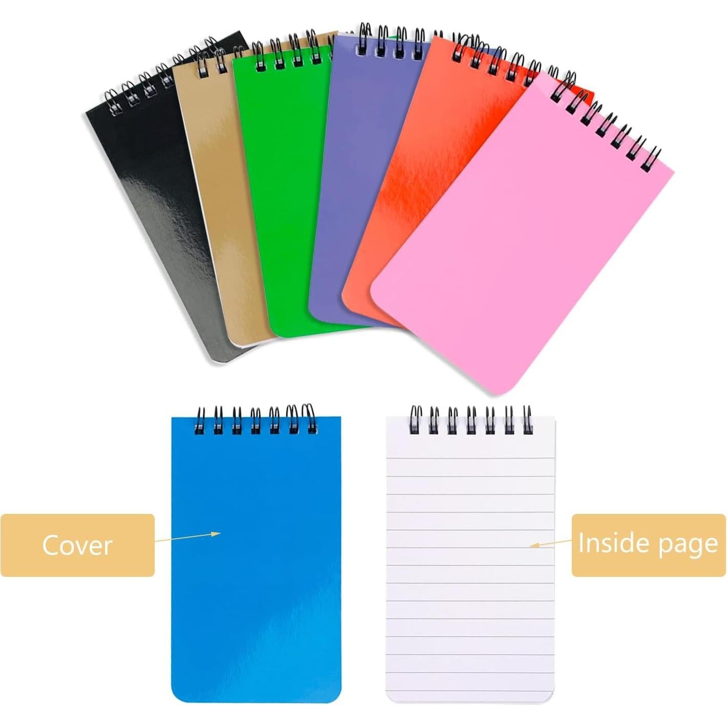 Paquete de 8 Cuadernos Espirales KTOJOY 7.62x12.7 cm Rayados