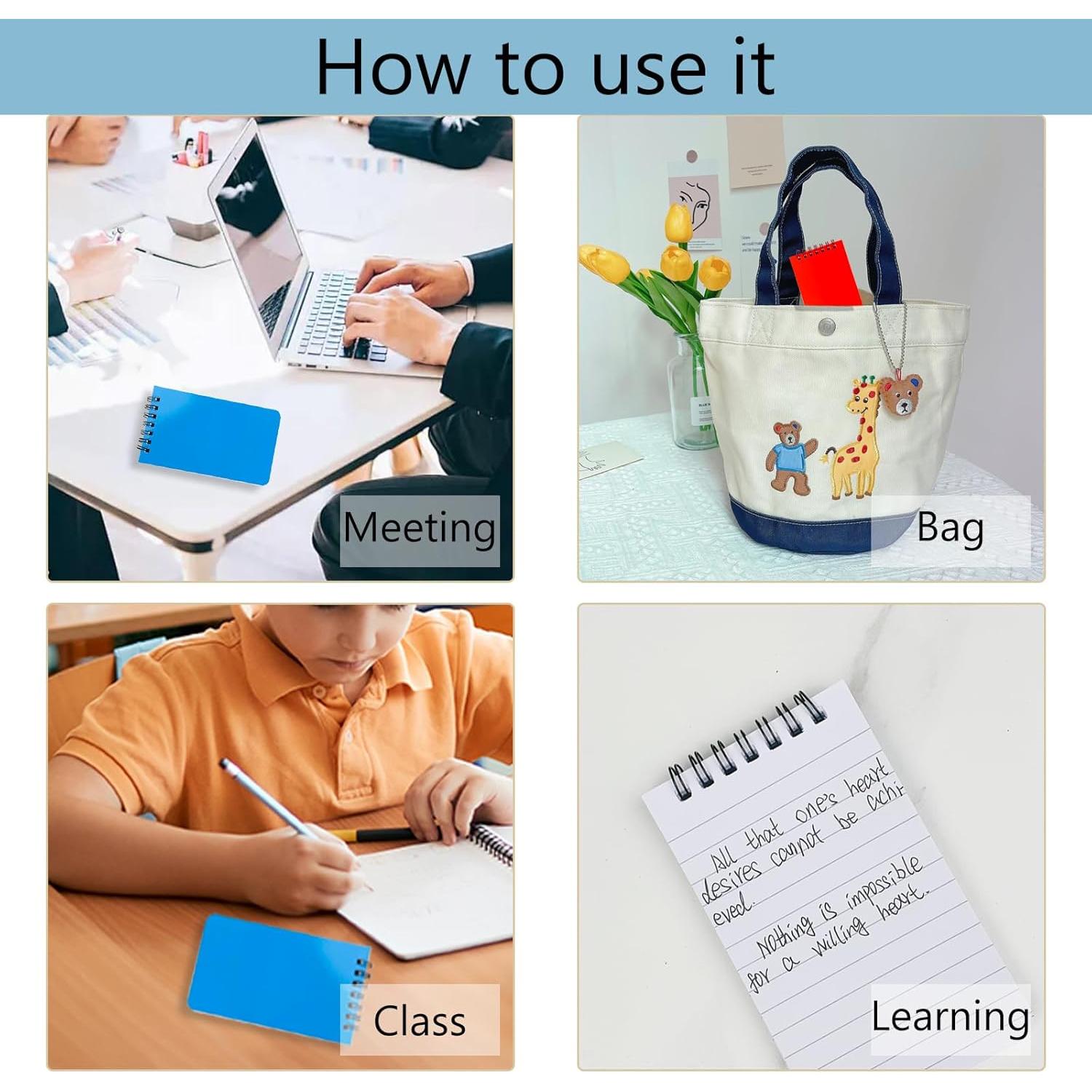 Paquete de 8 Cuadernos Espirales KTOJOY 7.62x12.7 cm Rayados