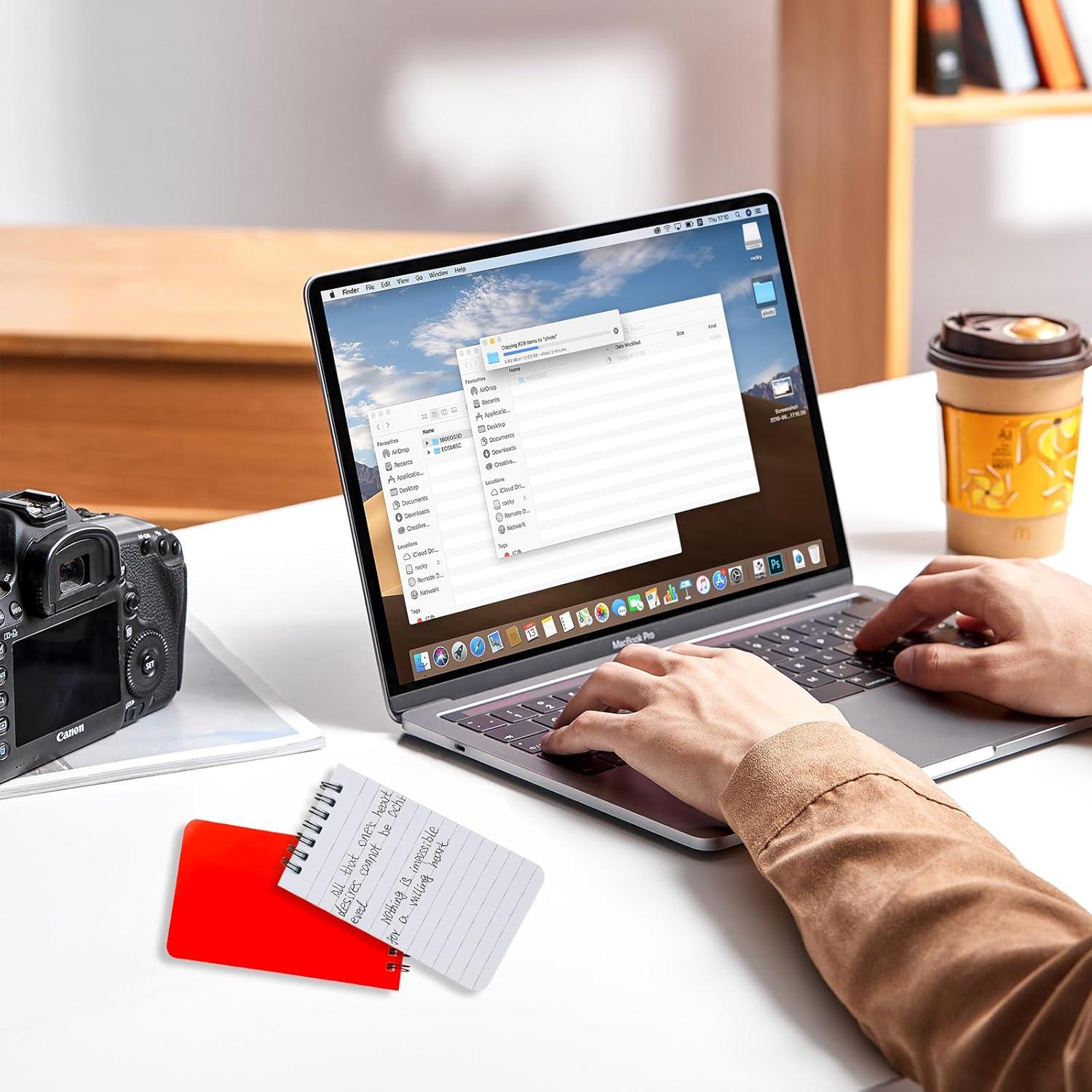 Paquete de 8 Cuadernos Espirales KTOJOY 7.62x12.7 cm Rayados