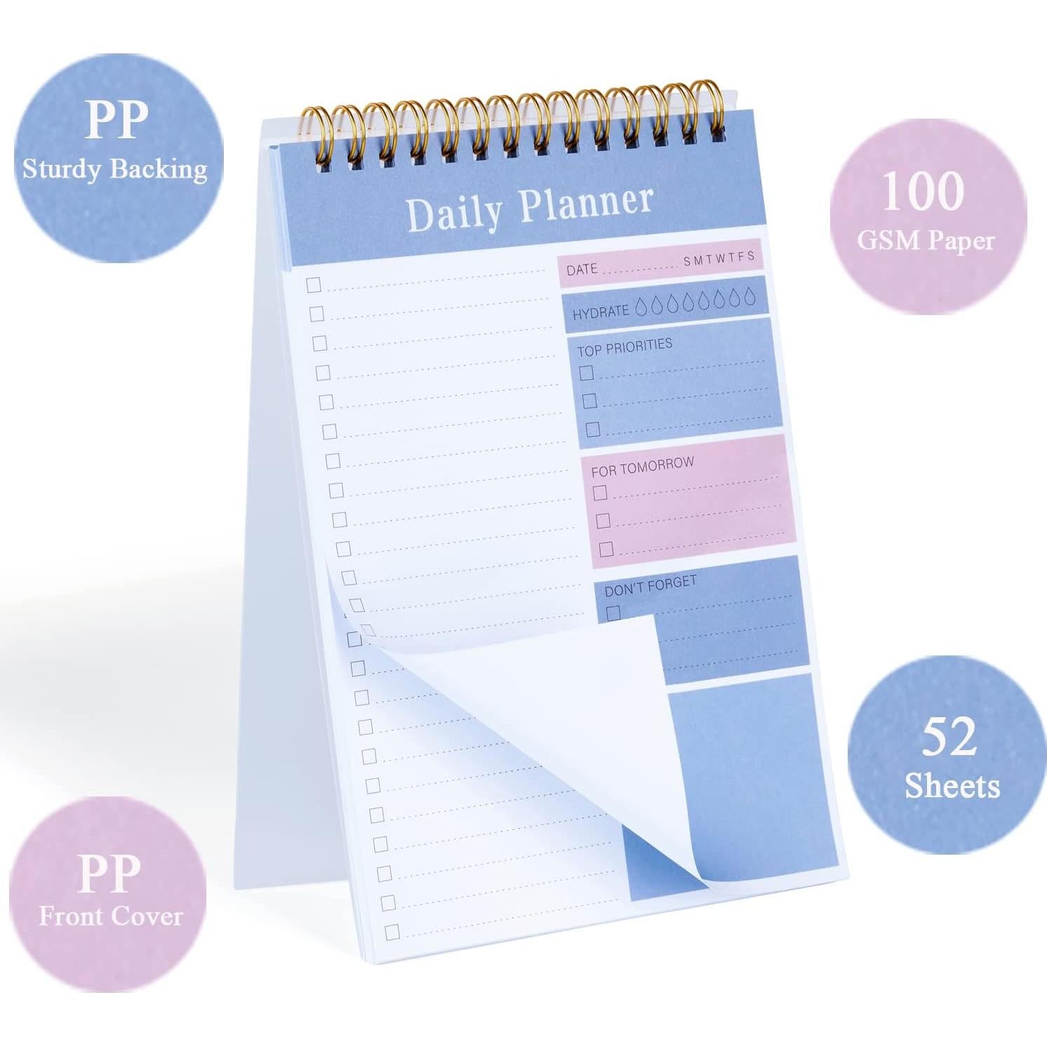 Bloc de Notas MSTONAL 52 Hojas Planificador Diario Gris