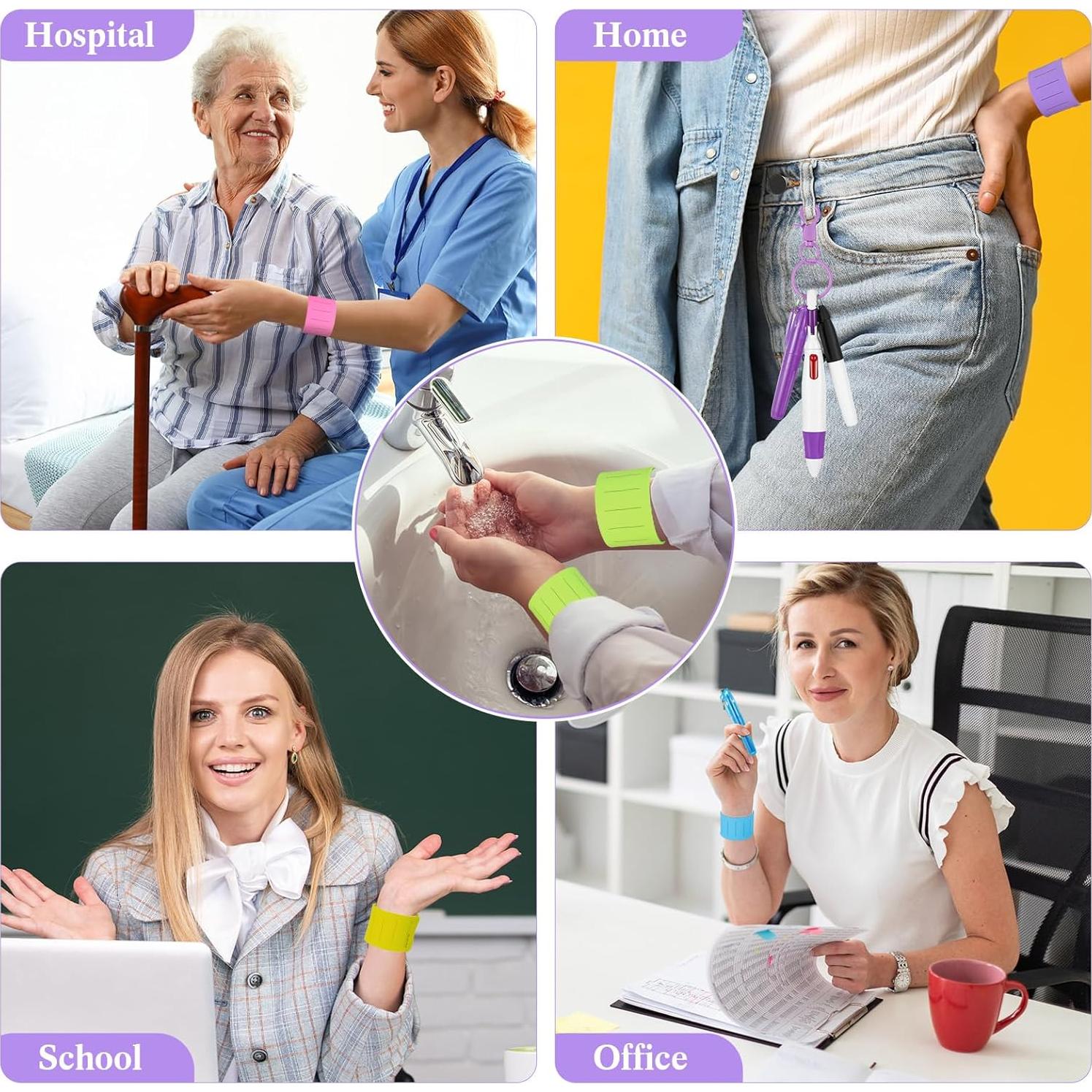 Set 12 Pulseras de Silicona Gemscream + Bolígrafos Multicolor