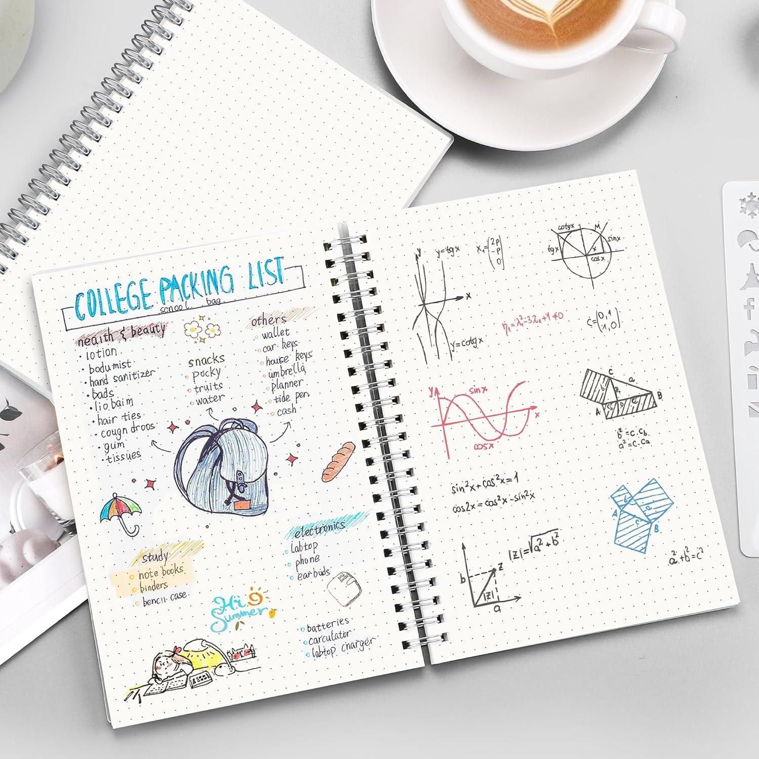 Cuaderno de Puntos RETTACY A5, Paquete de 3, 480 Páginas