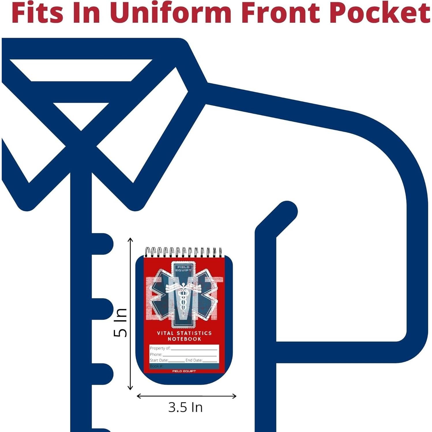 Bloc de Notas EMT Field Equipt - Paquete de 6 para Primeros Respondedores