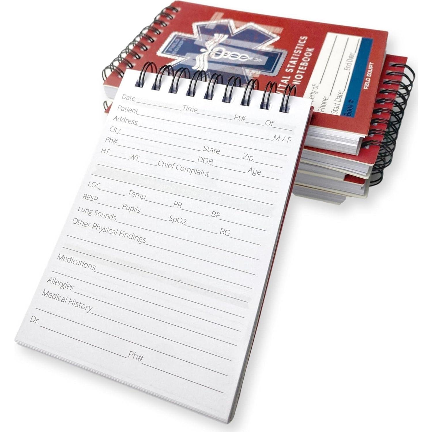 Bloc de Notas EMT Field Equipt - Paquete de 6 para Primeros Respondedores