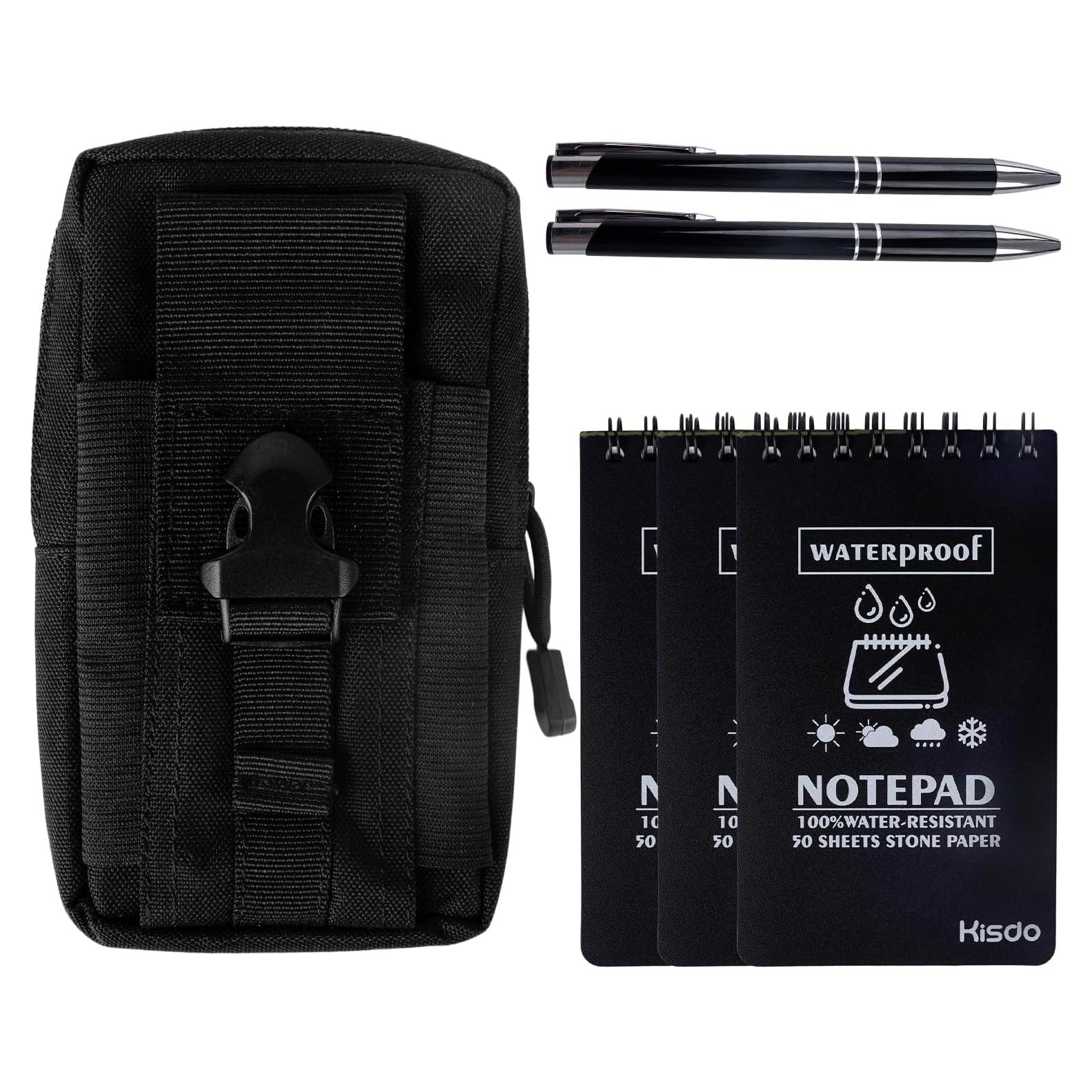 Kit Cuadernos Impermeables Chanumetal 3x5 cm con Bolígrafos