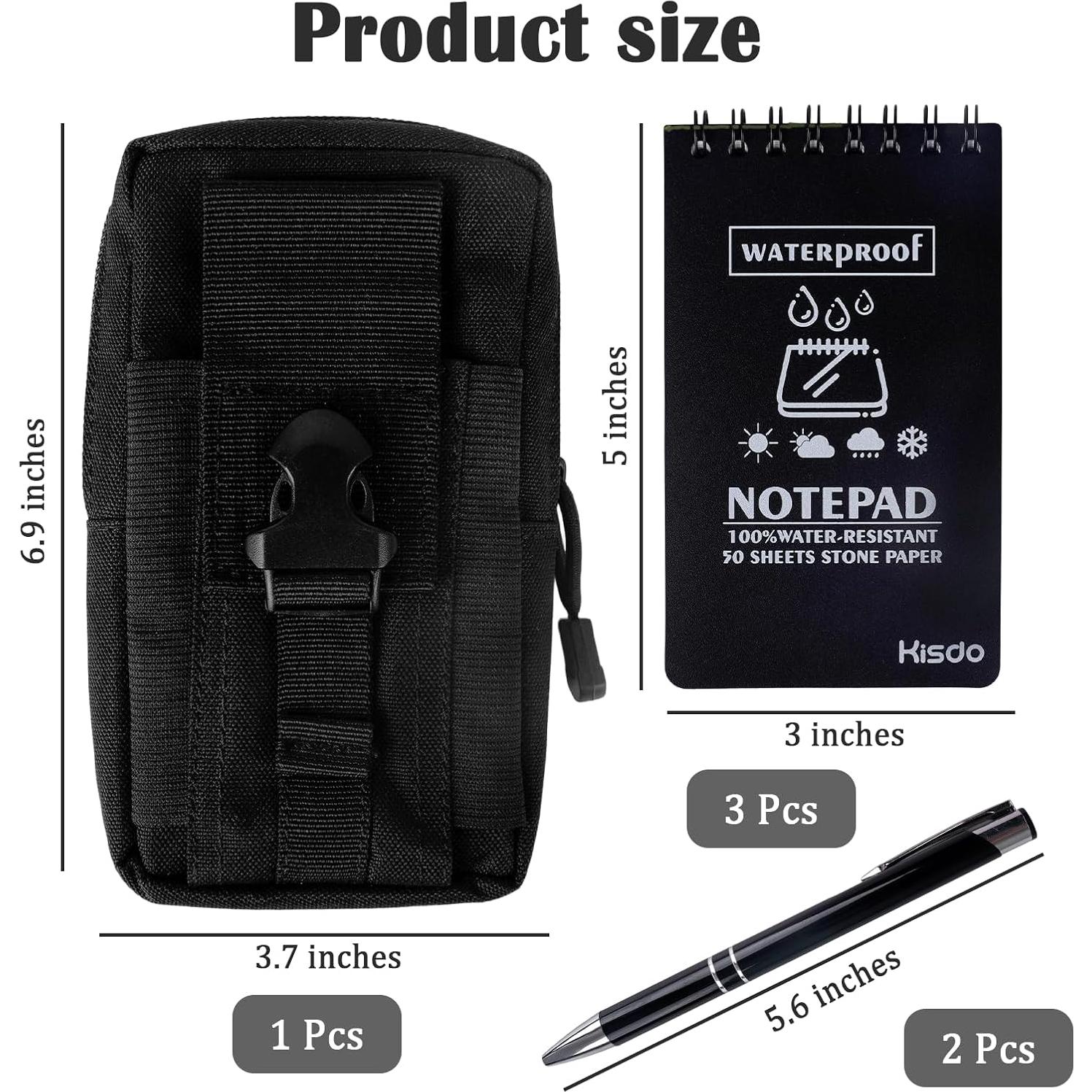 Kit Cuadernos Impermeables Chanumetal 3x5 cm con Bolígrafos