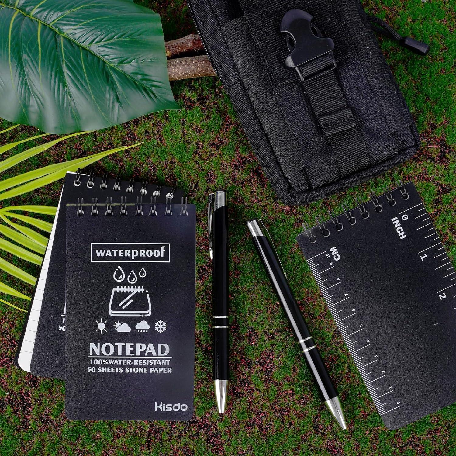 Kit Cuadernos Impermeables Chanumetal 3x5 cm con Bolígrafos