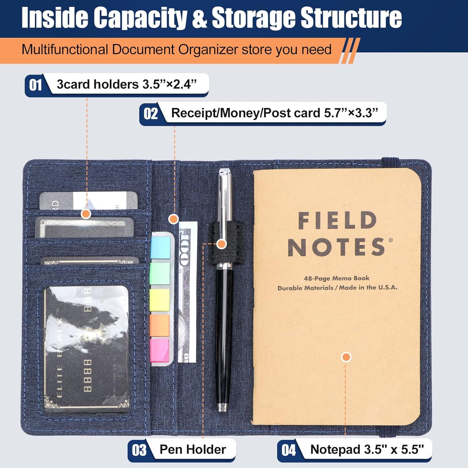 Cubierta de cuaderno impermeable Plinyvel 3.5x5.5" Azul