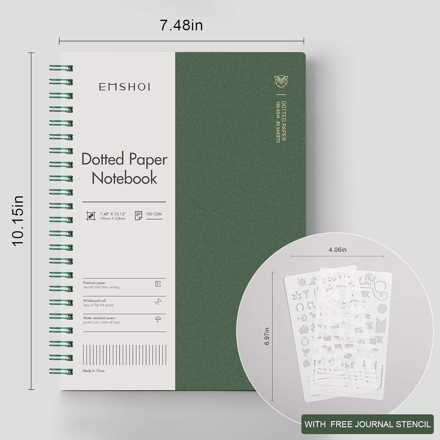 Cuaderno Espiral B5 EMSHOI 320 Páginas Papel Grueso 100gsm