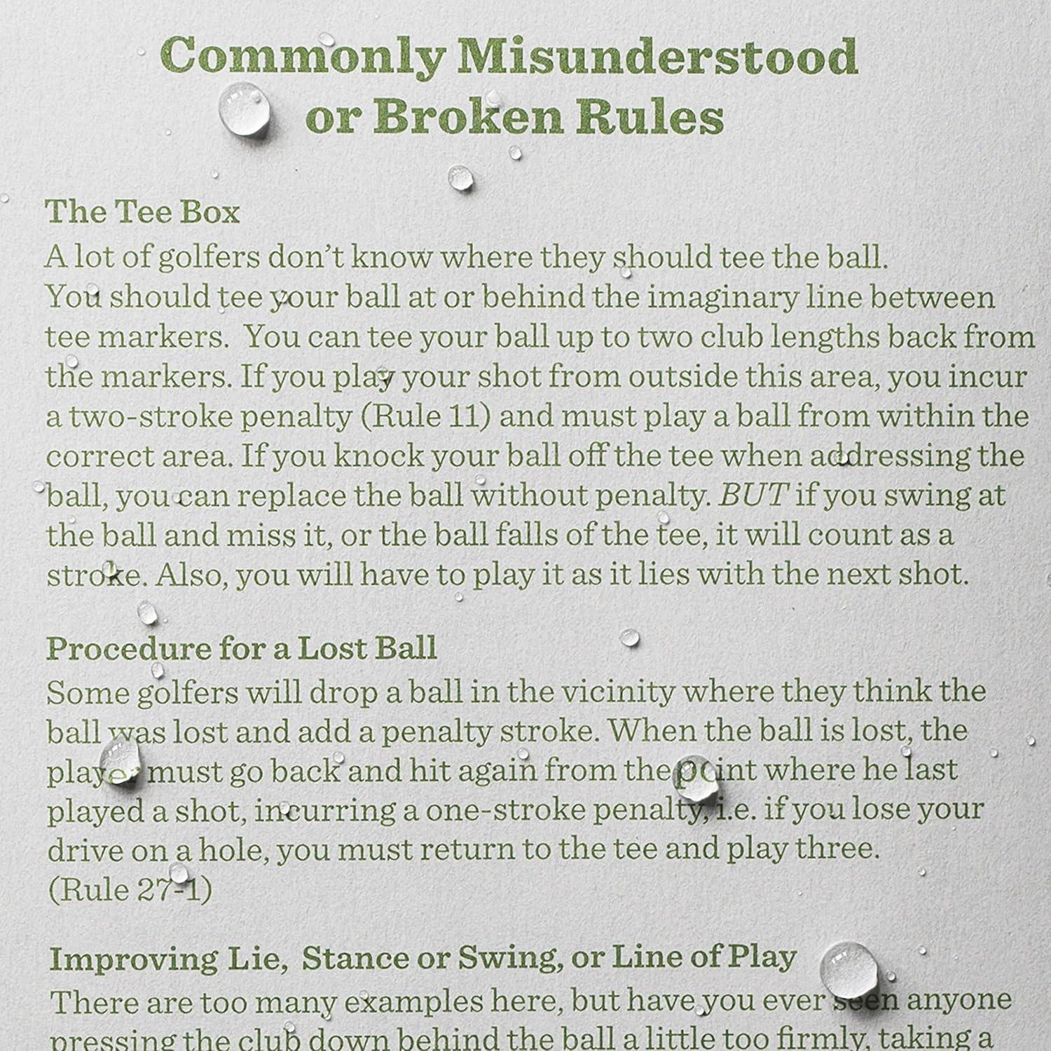 Cuaderno de Golf Rite in the Rain Todo Clima Verde 15.2x8.9cm