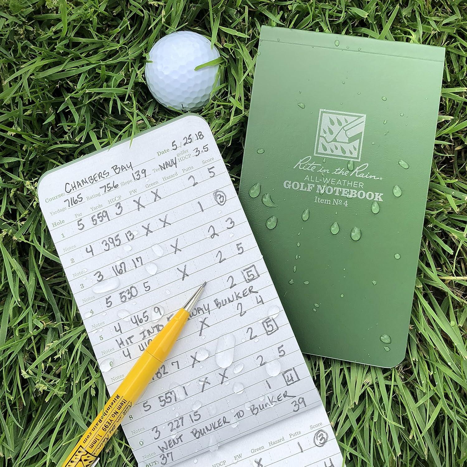 Cuaderno de Golf Rite in the Rain Todo Clima Verde 15.2x8.9cm