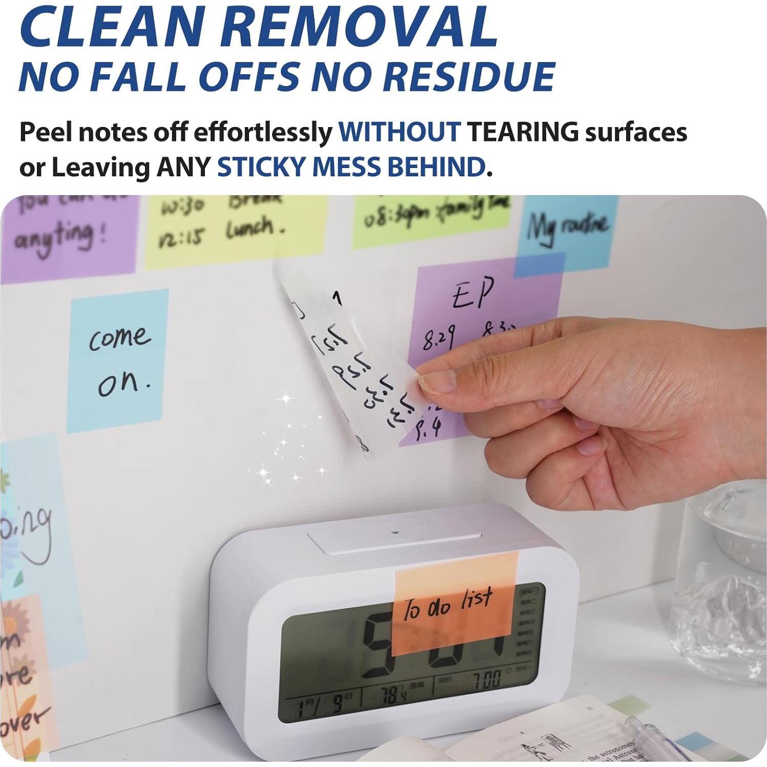 Notas Adhesivas Transparentes Tecolu 7.62x7.62 cm 10 Pestañas