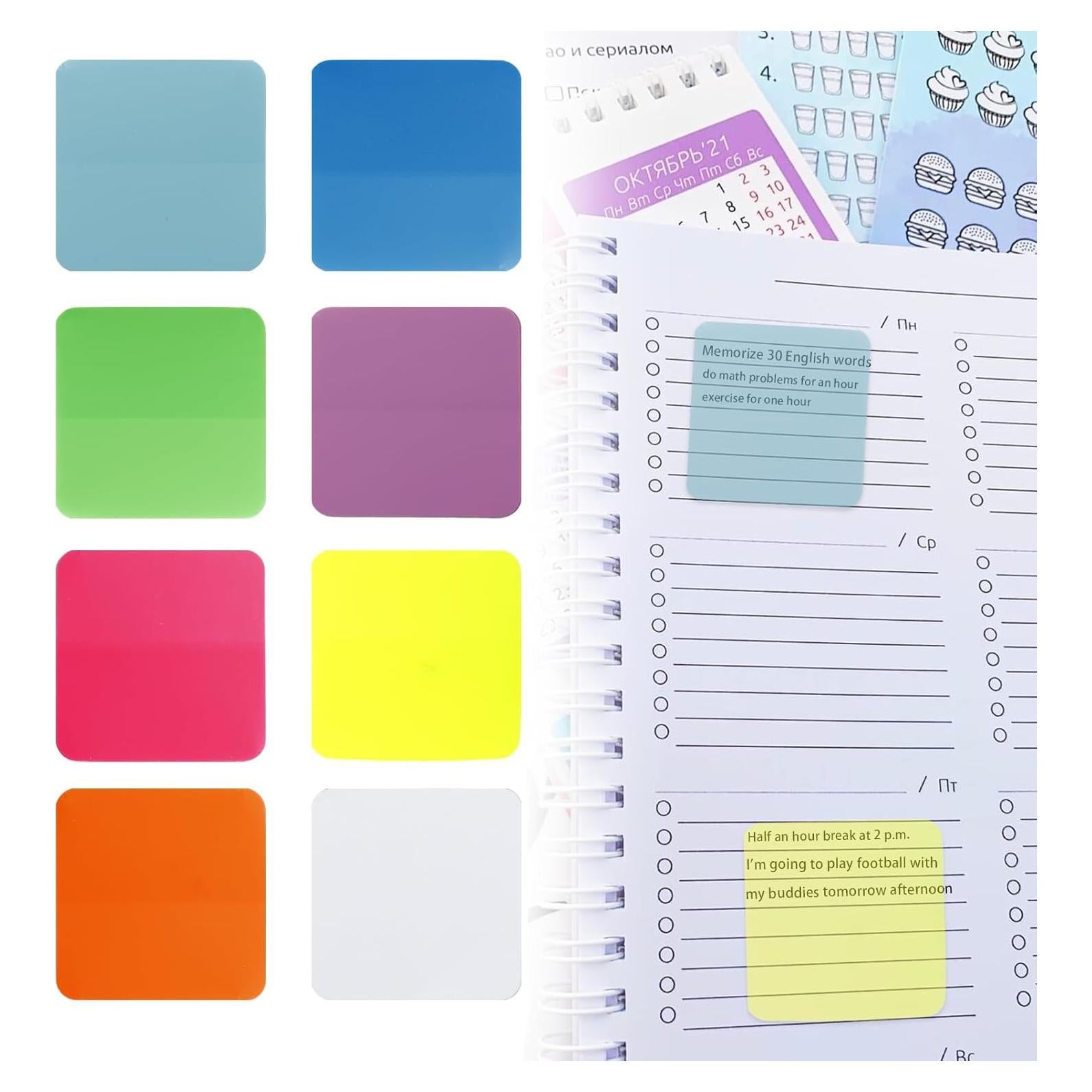 320 Hojas Notas Adhesivas Transparentes Ipercox Multicolor