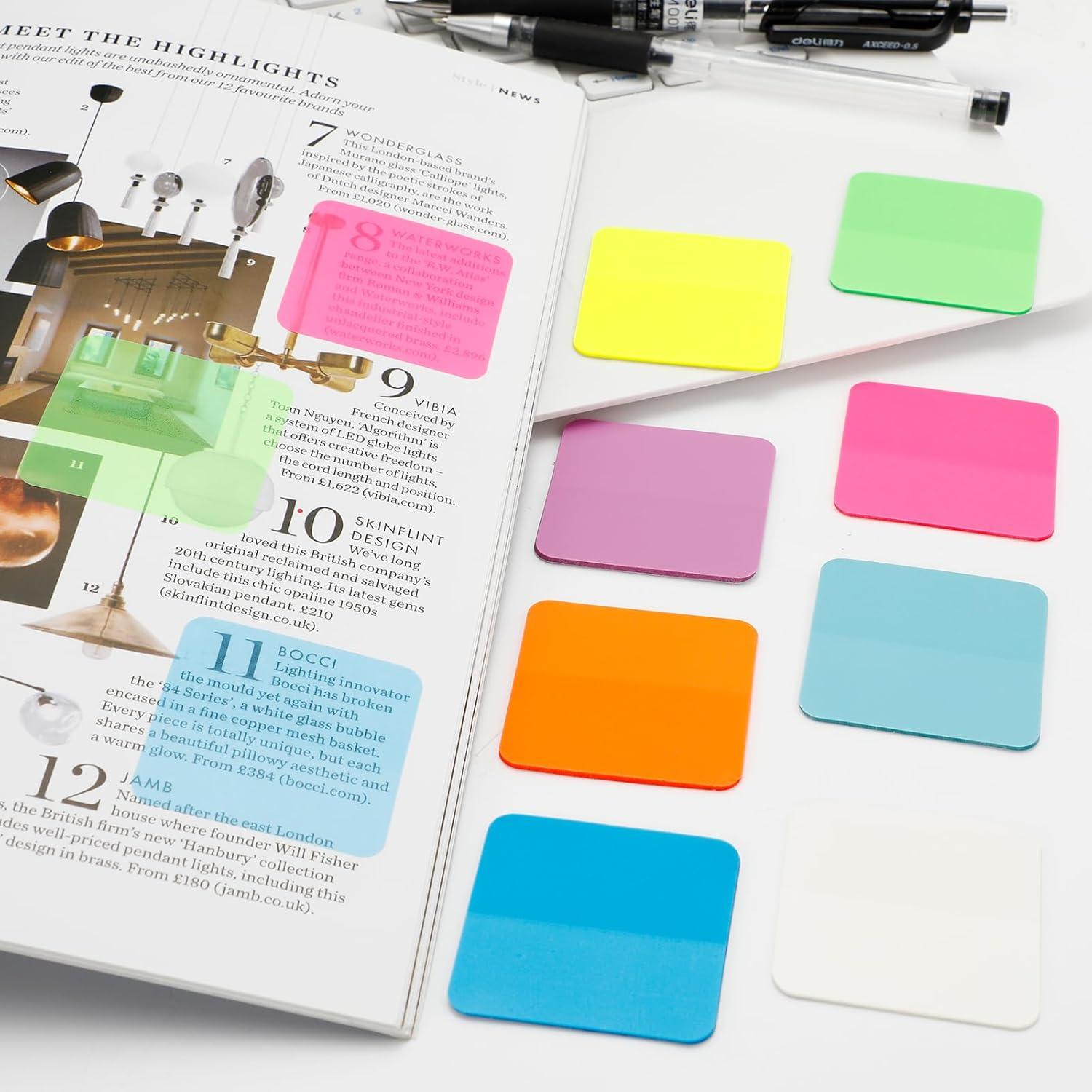 320 Hojas Notas Adhesivas Transparentes Ipercox Multicolor