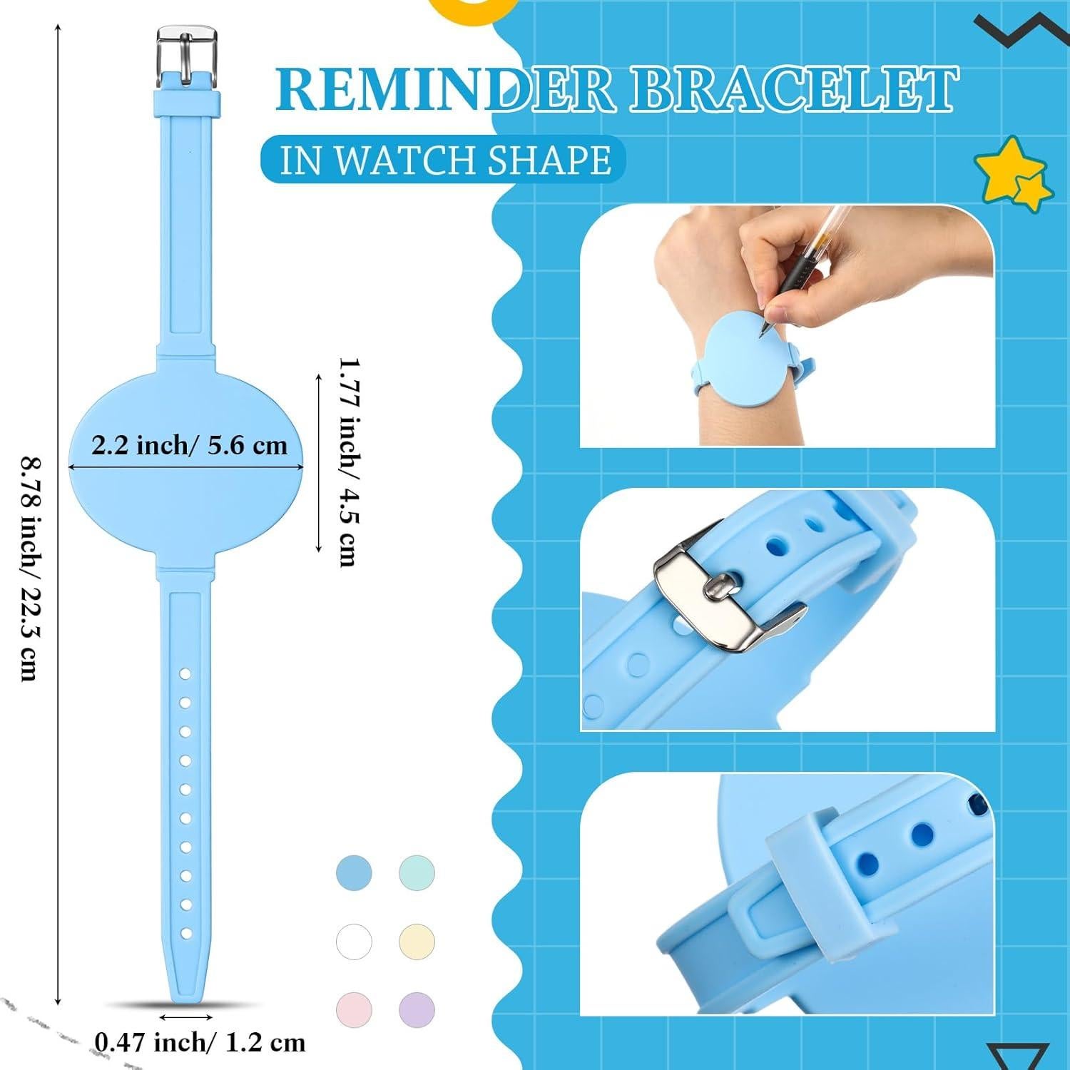 12 Pulseras de Silicona Skyygemm para Notas Escribibles