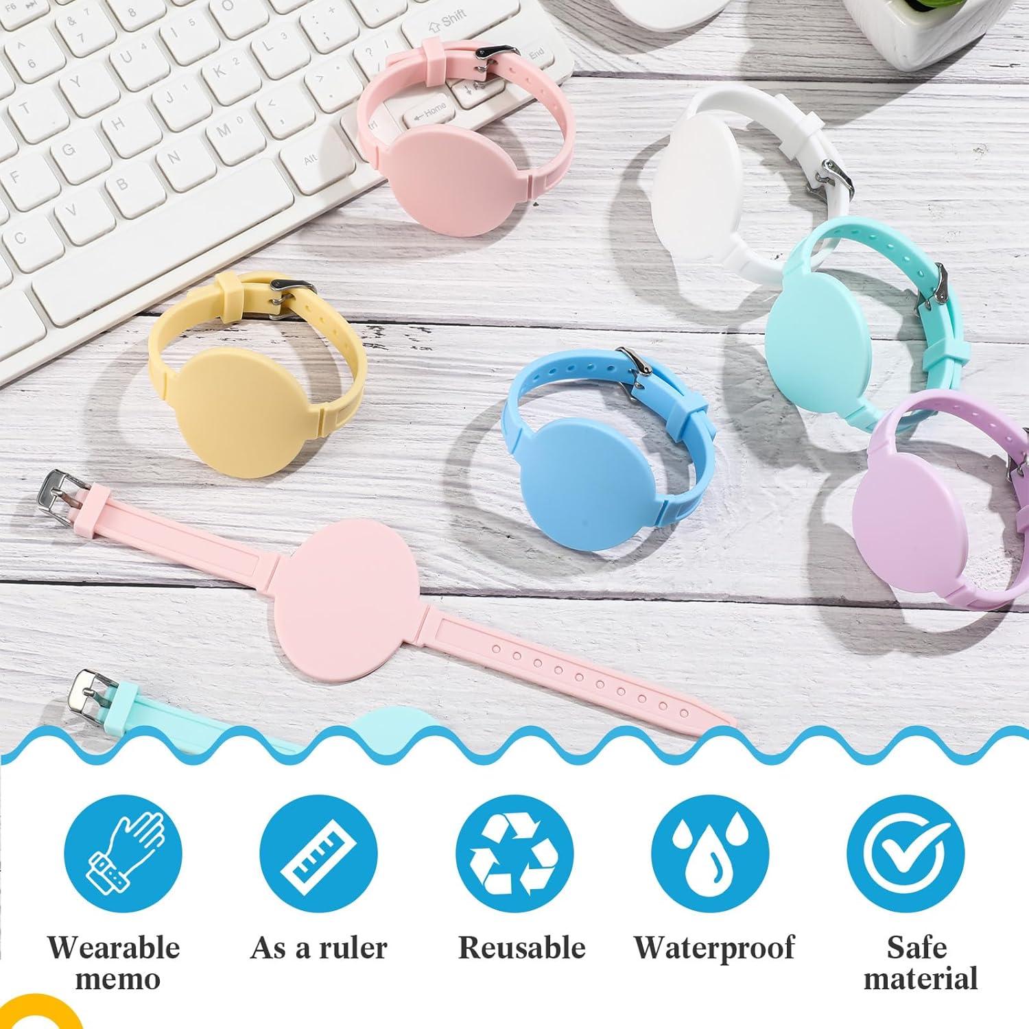 12 Pulseras de Silicona Skyygemm para Notas Escribibles