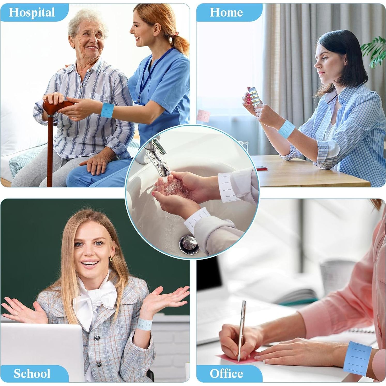 Pulseras Escribibles Gemscream 12 Pcs Silicona Azul 23.8x4.5cm