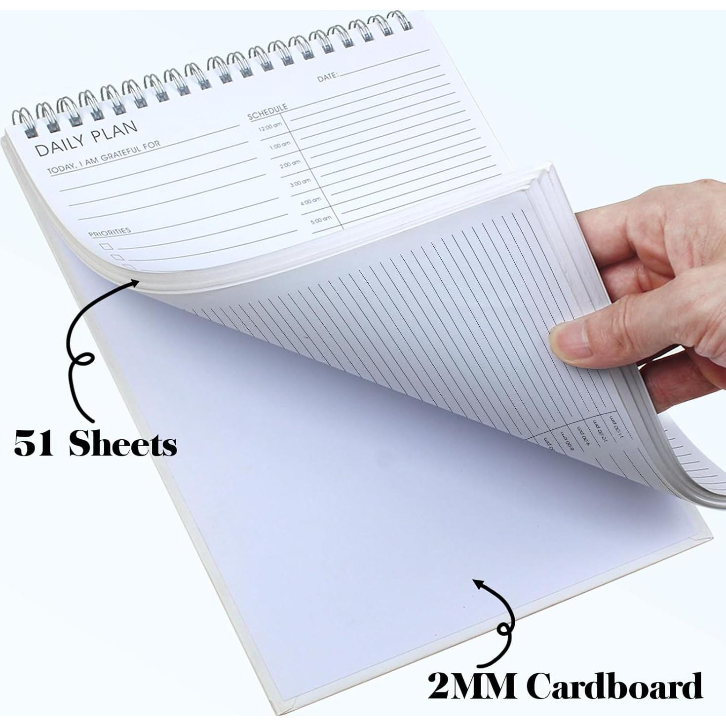 Planificador Diario DOURA 6.7" x 9.5" Doble Cara Sin Fecha