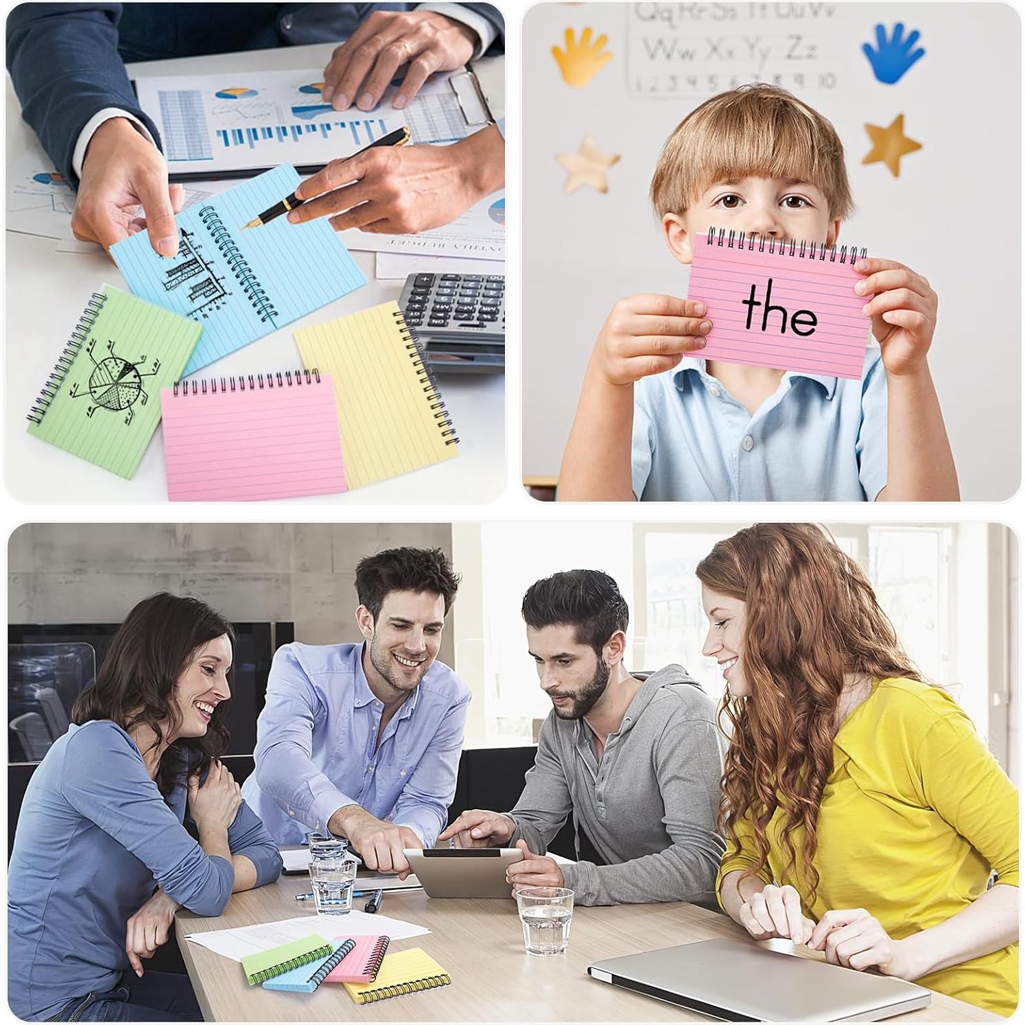 Koogel 400 Tarjetas de Índice Multicolor 10.16x15.24 cm