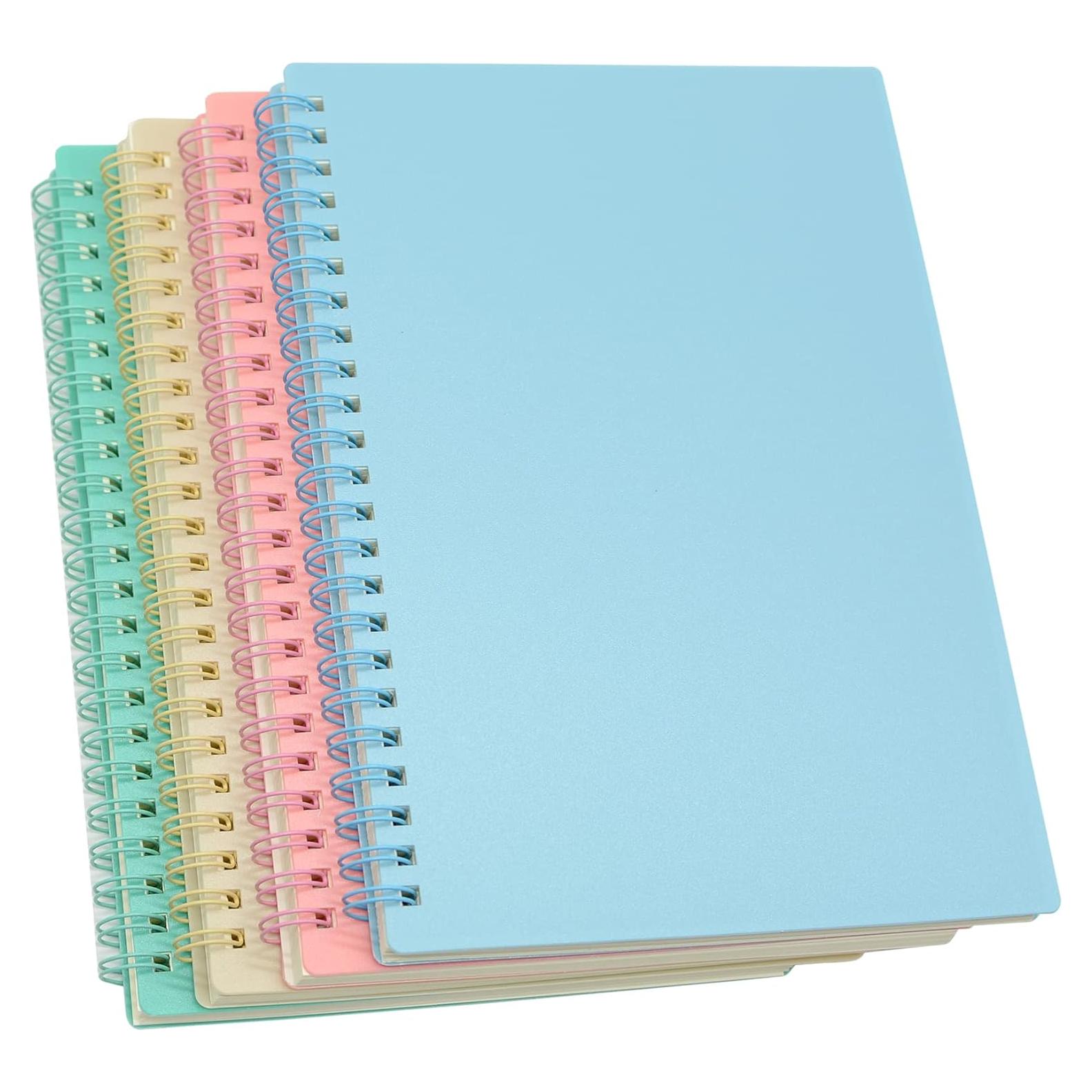 Cuaderno Espiral A5 Yansanido 4 Pcs Tapa Dura 80 Hojas