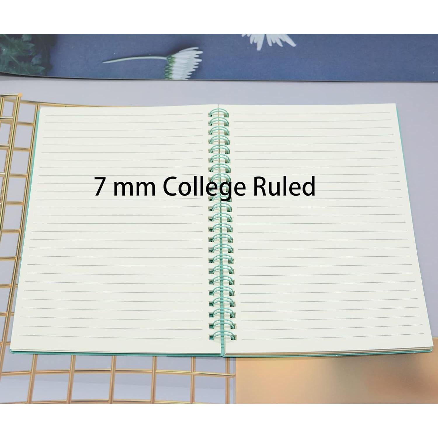 Cuaderno Espiral A5 Yansanido 4 Pcs Tapa Dura 80 Hojas