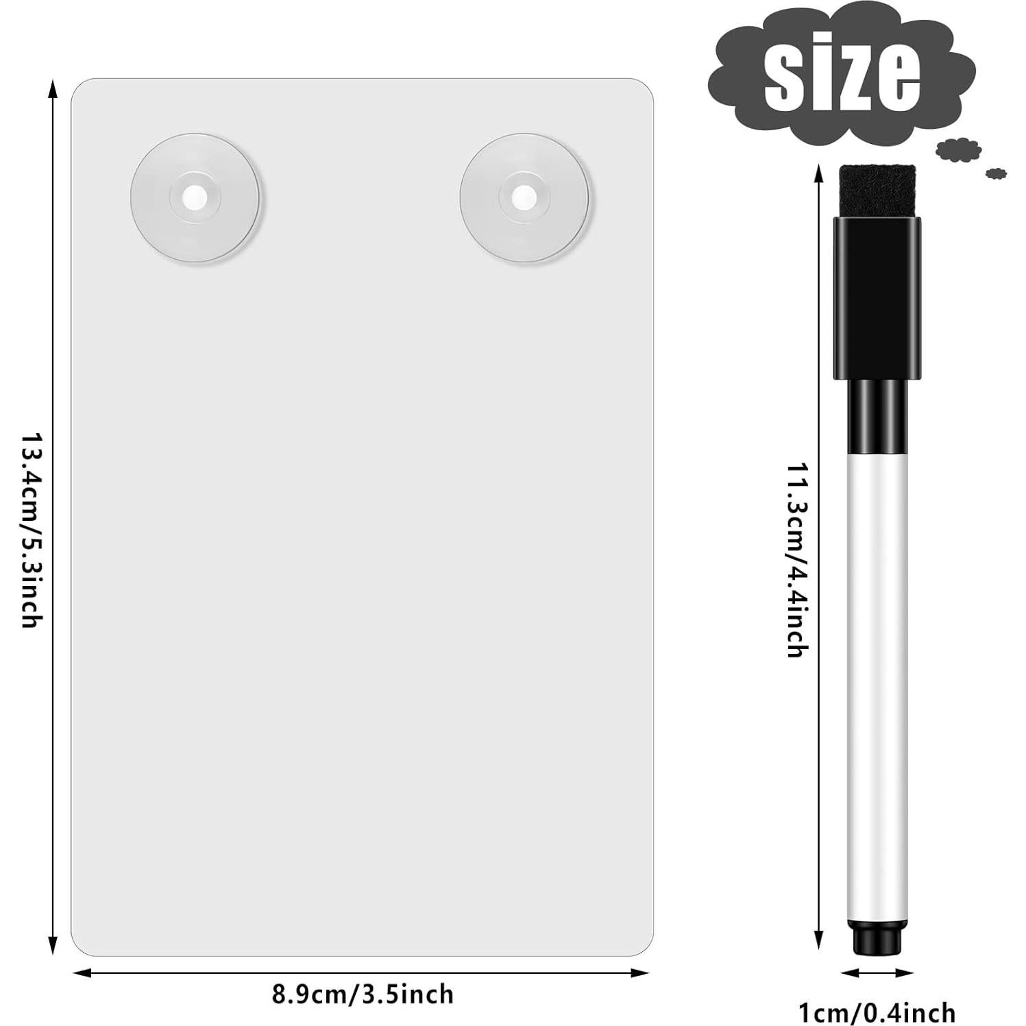 2 Pizarras de Ducha Impermeables Yexiya con Bolígrafos 8.9x13.4cm