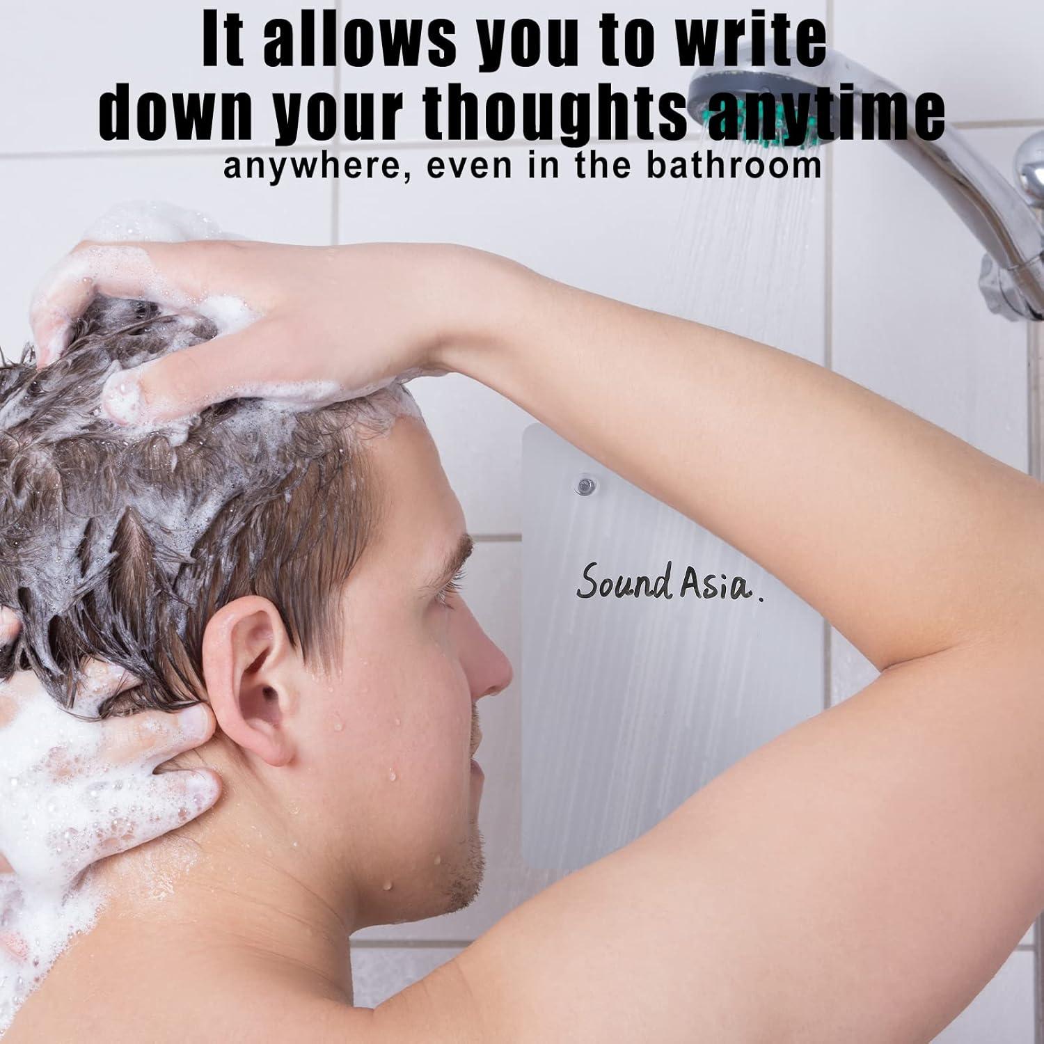 2 Pizarras de Ducha Impermeables Yexiya con Bolígrafos 8.9x13.4cm