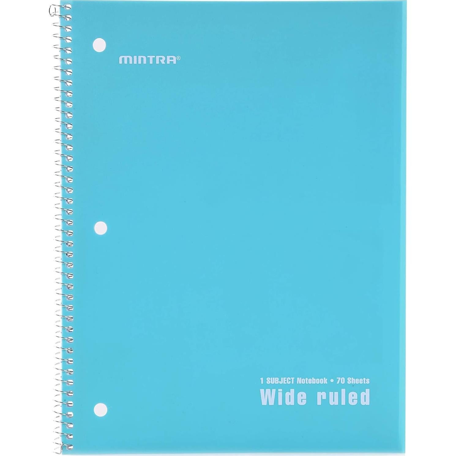 Cuadernos Espirales Mintra Office 6PK - 70 Hojas Rayado Ancho