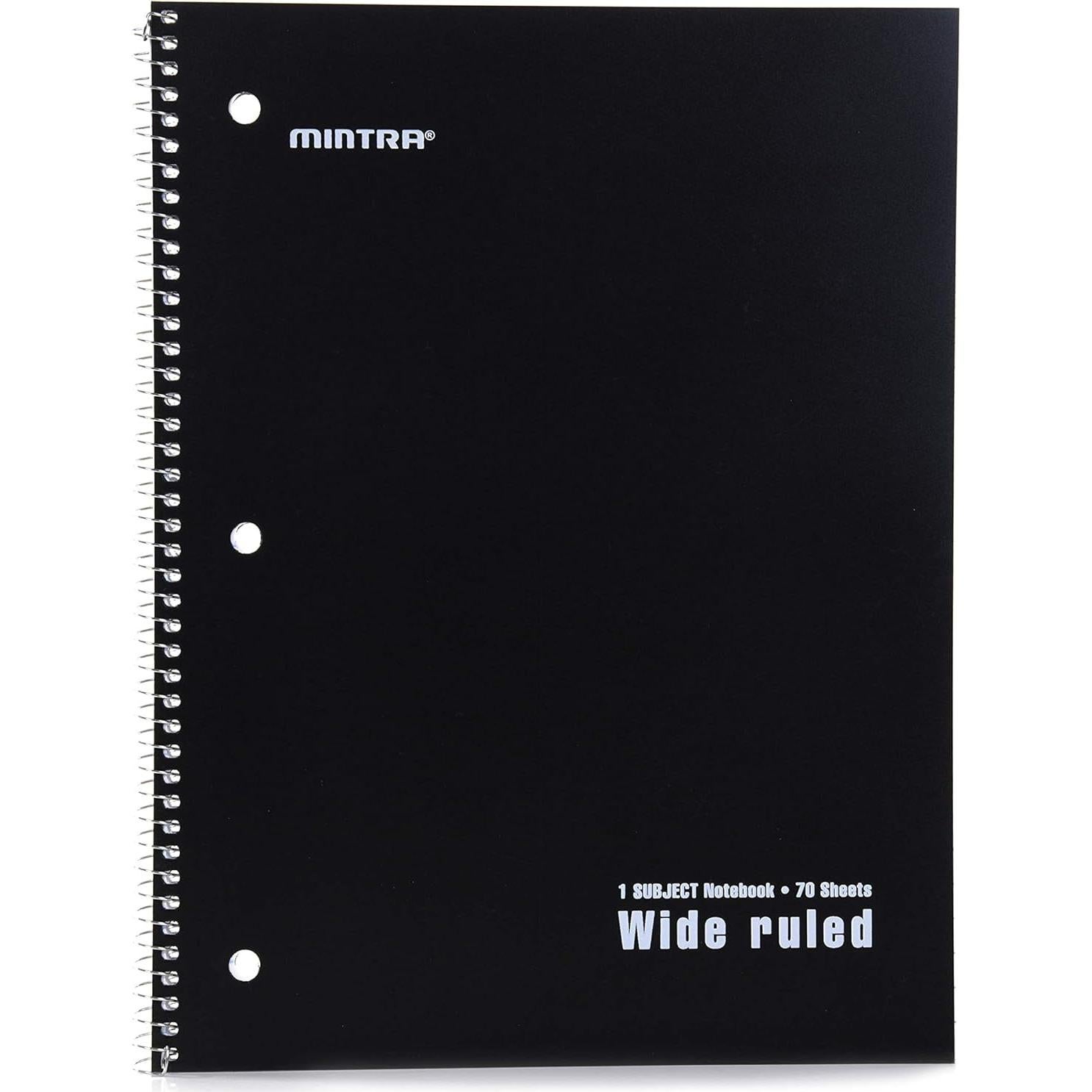 Cuadernos Espirales Mintra Office 6PK - 70 Hojas Rayado Ancho