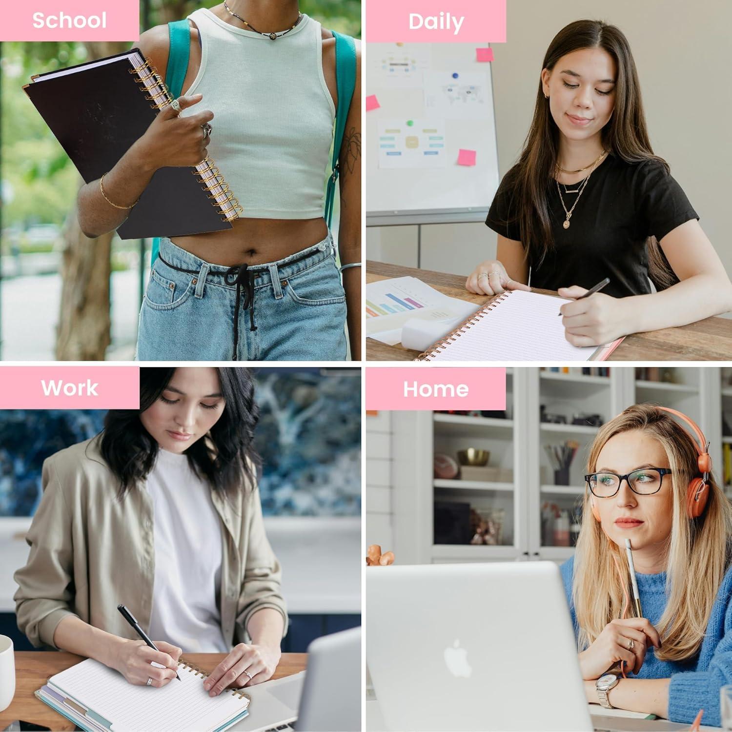 Cuaderno Espiral Tapa Dura Yoment A5 Rosa 200 Páginas