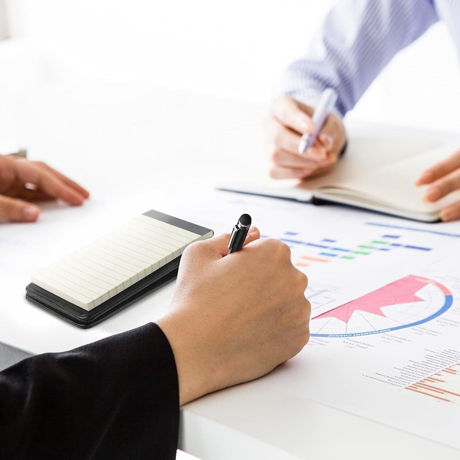 Cuaderno de Bolsillo Outus con Bolígrafos y Recargas - Negro