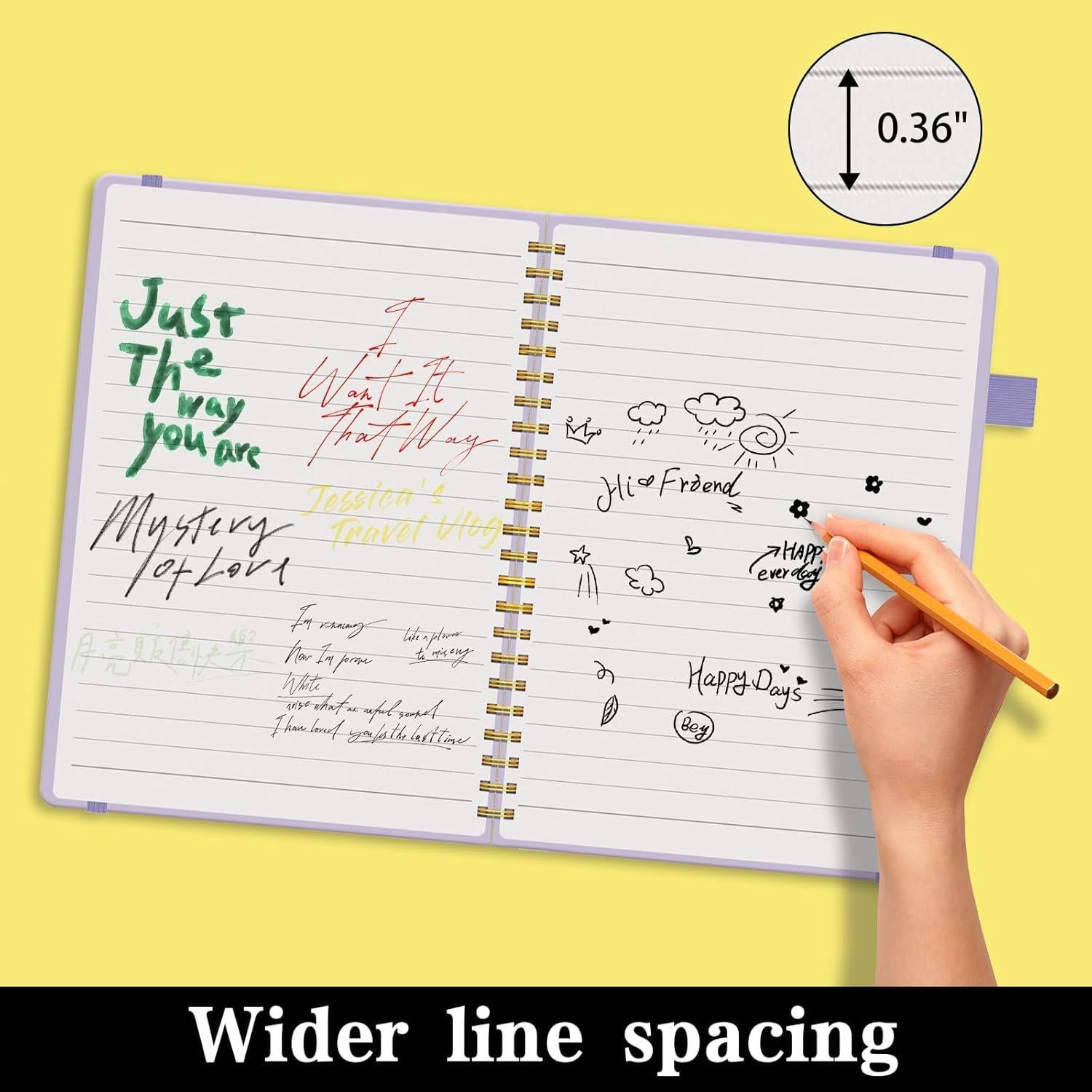 Cuaderno Espiral Halowrite A5 Tapa Dura Púrpura 160 Páginas
