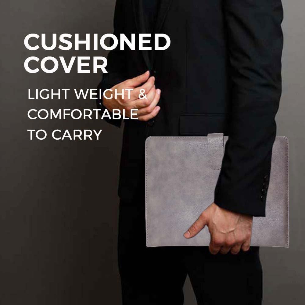 Carpeta Portafolio Sbrinnaliao A4 Cuero Sintético Gris