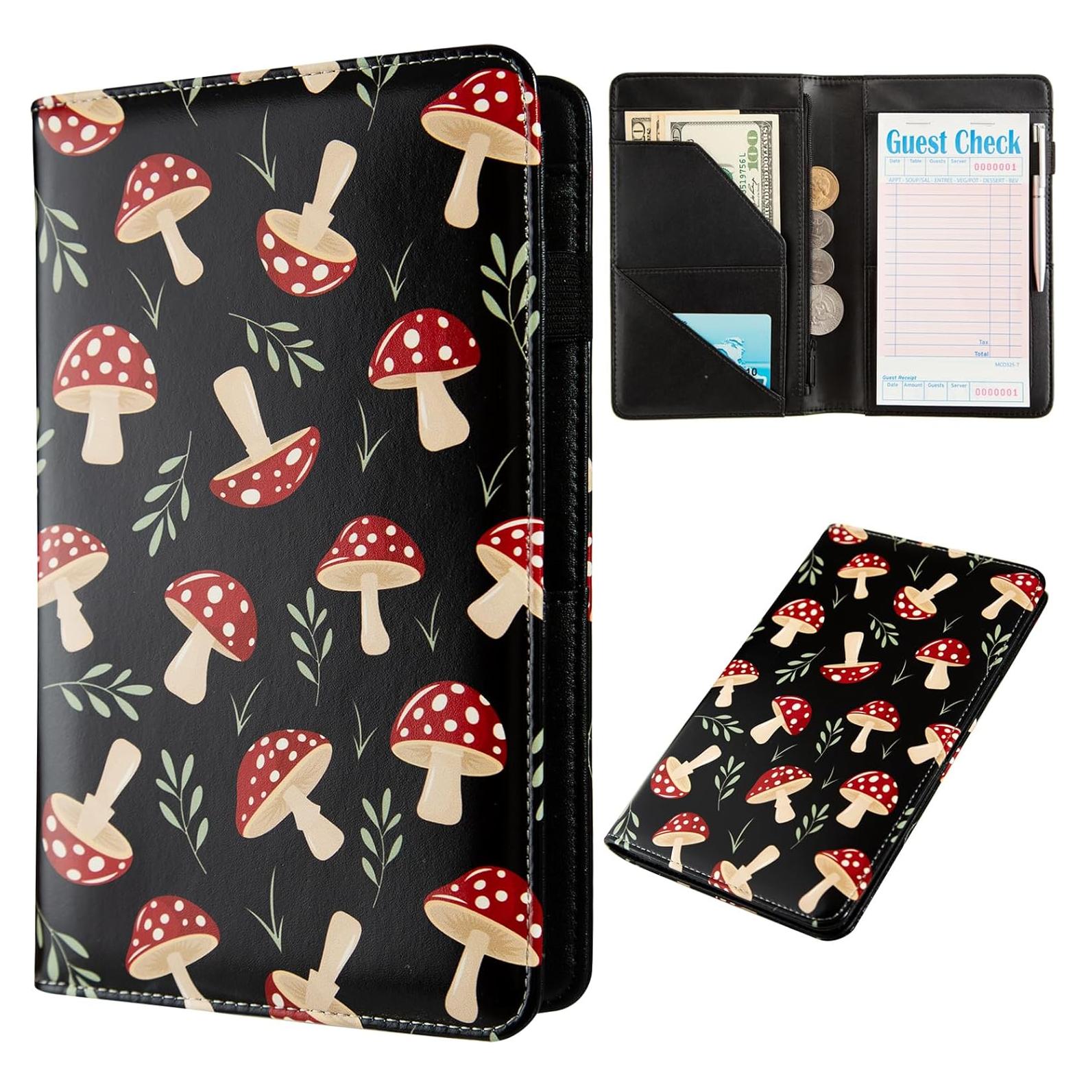 Libro de Servidor ANNAMISSI de Cuero Microfibra - 8x5" (Hongos)