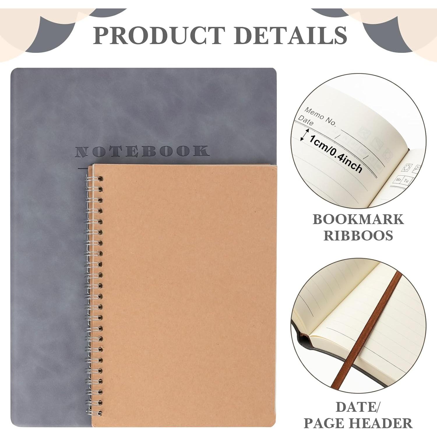 Paquete de 5 Cuadernos A4 SATINIOR 360 Páginas Gris