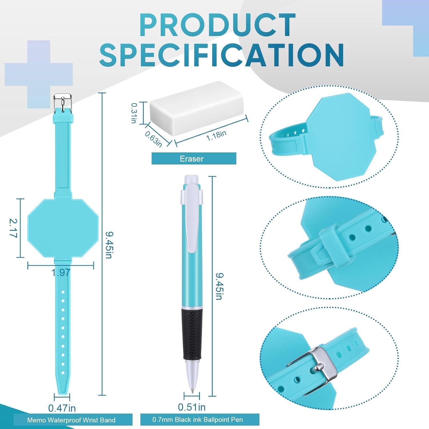 Banda de Reloj de Memo Geyee de Silicona Reutilizable 6 Pzas